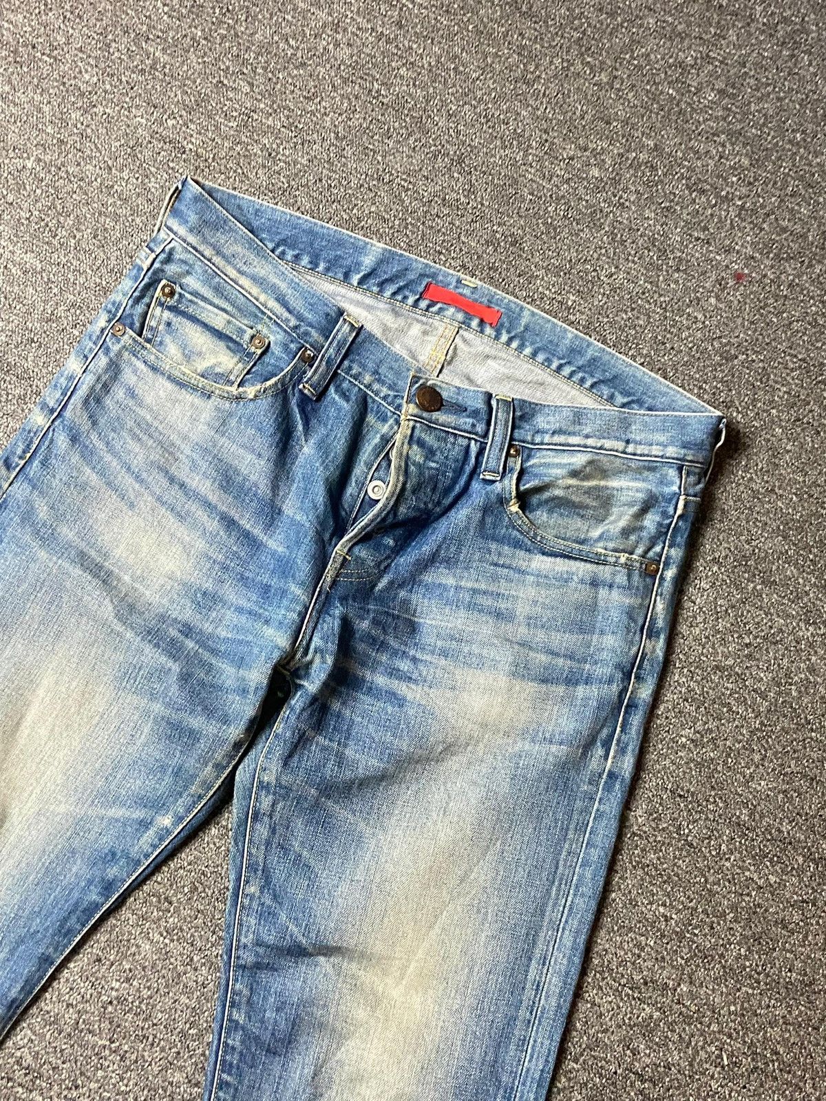 Japanese Brand × Jean × Vintage Vintage RED CARD Straight Cut Denim Jeans (128) Size US 34 / EU 50 - 3 Thumbnail