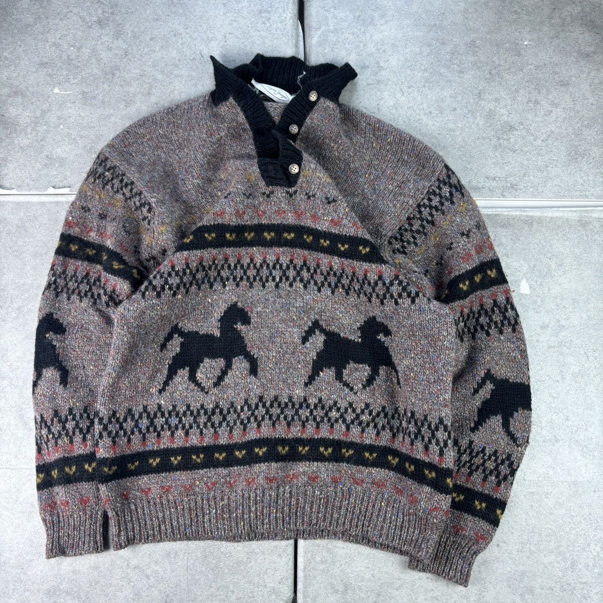 Other Vintage wool horse sweater Size US L / EU 52-54 / 3 - 1 Thumbnail