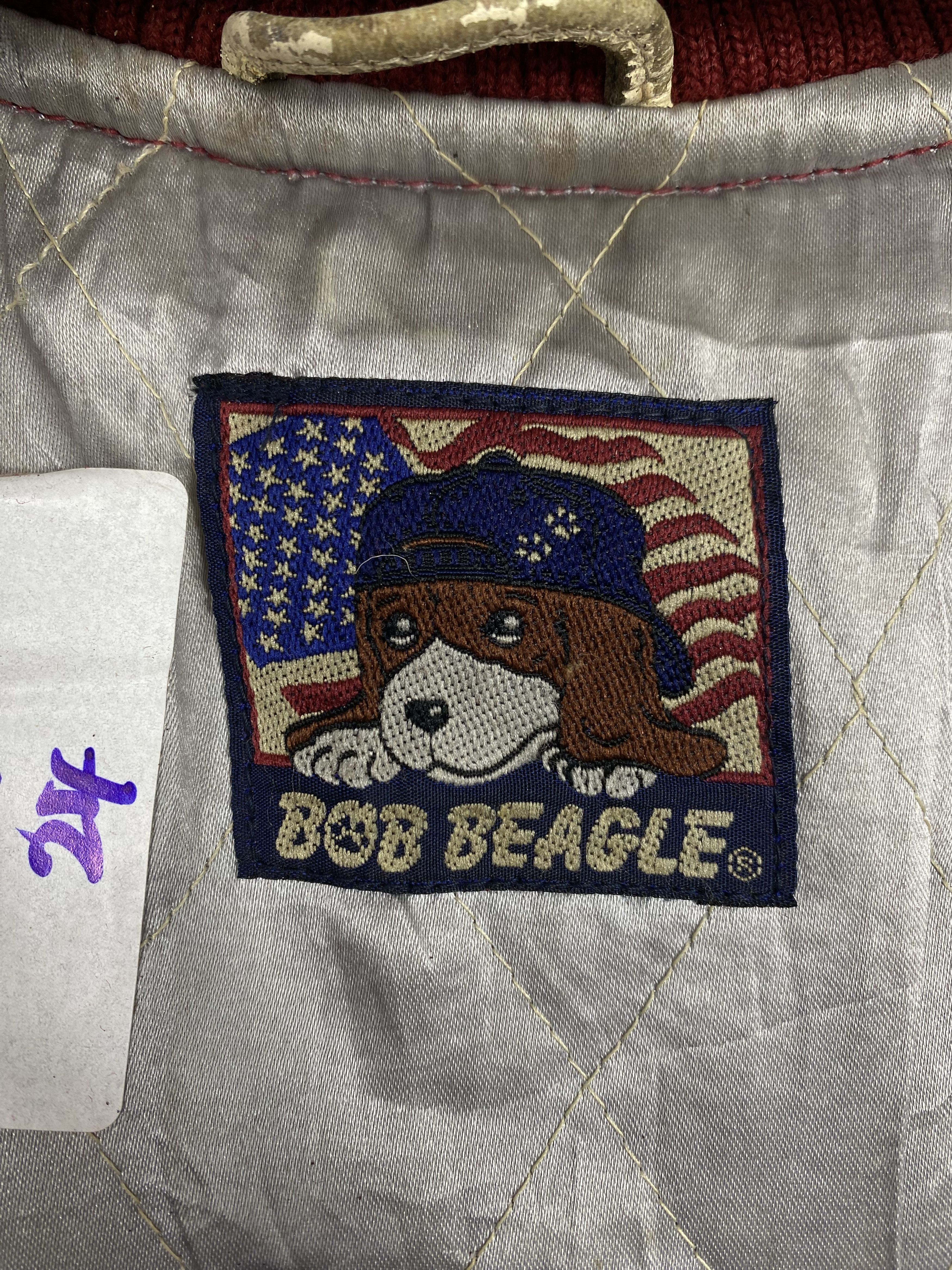 MLB Vintage Bob Beagle Leather Sleeve Varsity Jacket DJ0403 Size US M / EU 48-50 / 2 - 9 Thumbnail