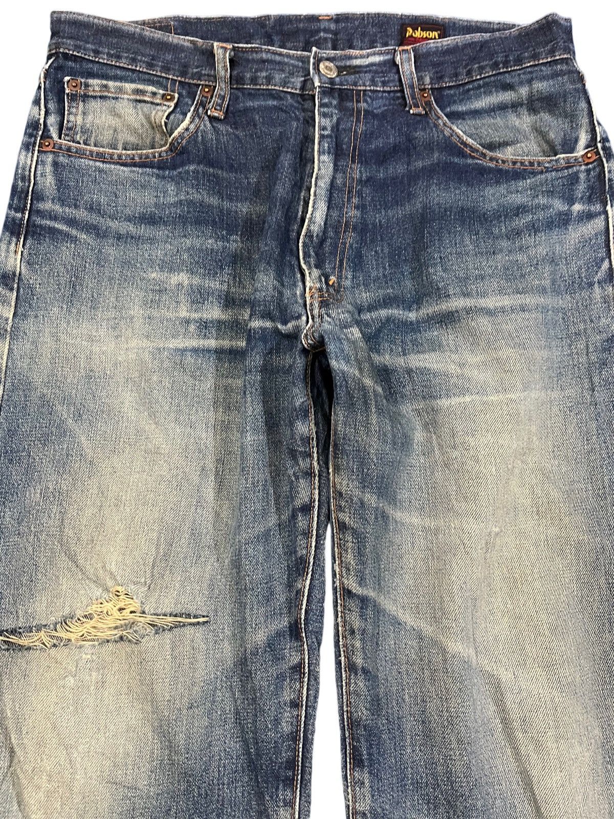 Yasuyuki Ishii Vintage Bobson Japan Baggy Distressed Denim Size US 34 / EU 50 - 2 Thumbnail