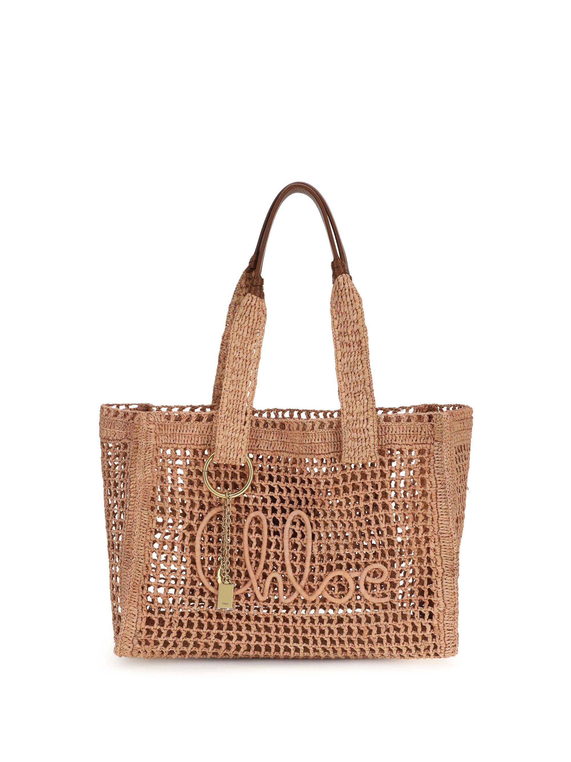 Chloe East-West Summer Banana raffia Tote Bag Size ONE SIZE - 1 Thumbnail