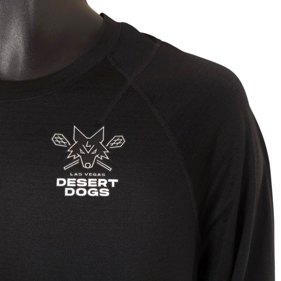 Vintage LEGENDS Las Vegas Desert Dogs Athletic Shirt Mens Size M Black Lacrosse Deserts 100% Polyester Run Jogging Activewear Crew Neck Long Sleeve Vintage? Size US M / EU 48-50 / 2 - 4 Thumbnail