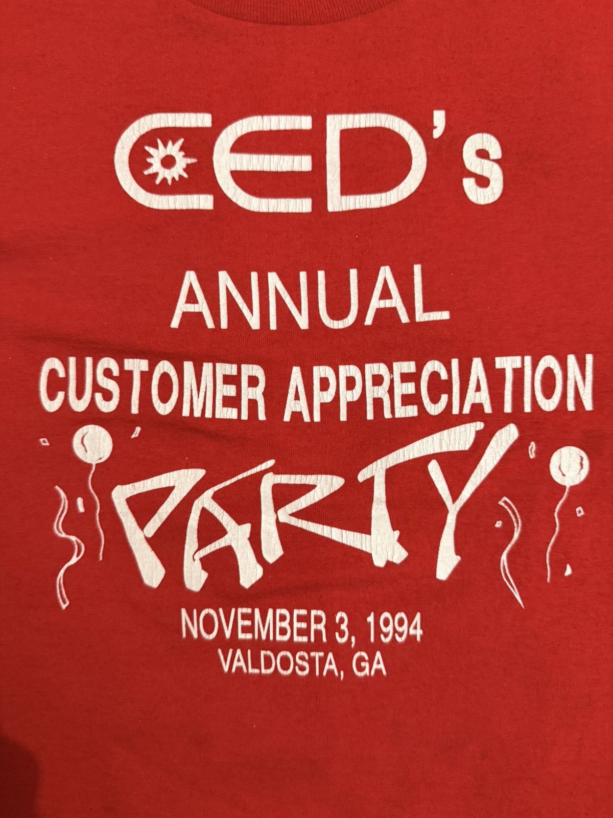 Fruit Of The Loom Vintage SS XL 94 CED’s Annual Customer Appreciation Tee Size US XL / EU 56 / 4 - 4 Thumbnail