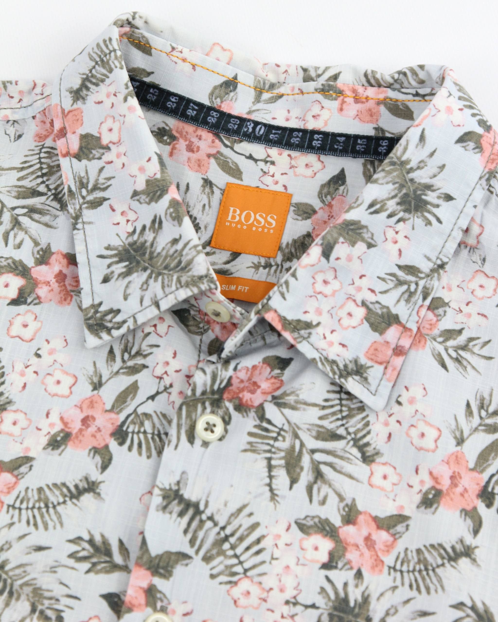 Hugo Boss HUGO BOSS Linen and cotton patterned shirt Size US XXL / EU 58 / 5 - 8 Thumbnail