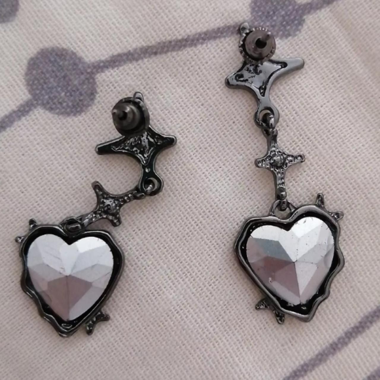 Other Goth Heart Cross Star Pendant Earrings Size ONE SIZE - 2 Thumbnail