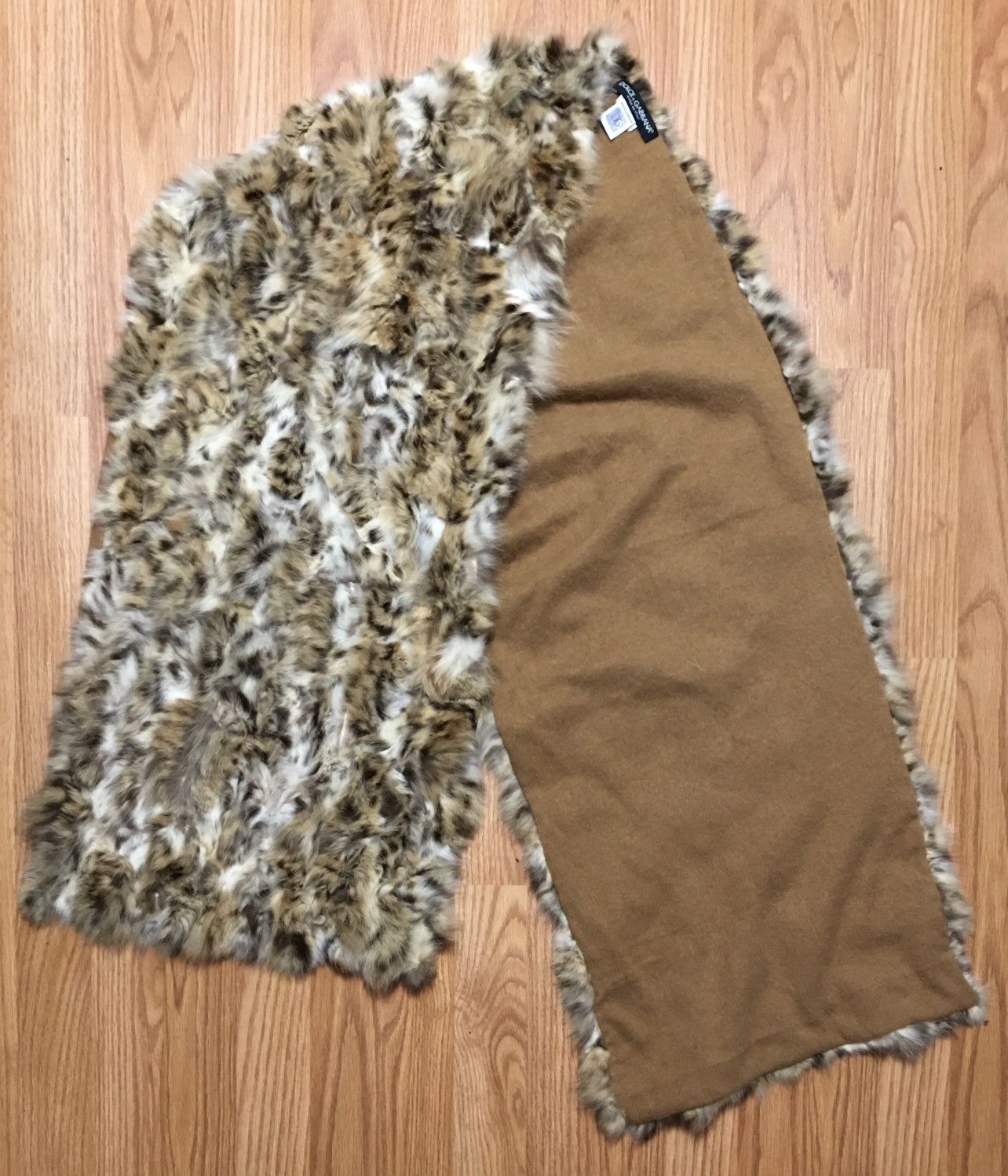 Dolce & Gabbana Dolce & Gabbana Fur Cashmere Large Vintage Scarf Size ONE SIZE - 2 Thumbnail