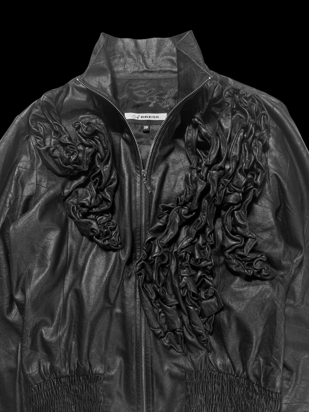 Other Avant Garde Gothic Voctorian Leather Jacket Bomber Skinny Size S / US 4 / IT 40 - 3 Thumbnail