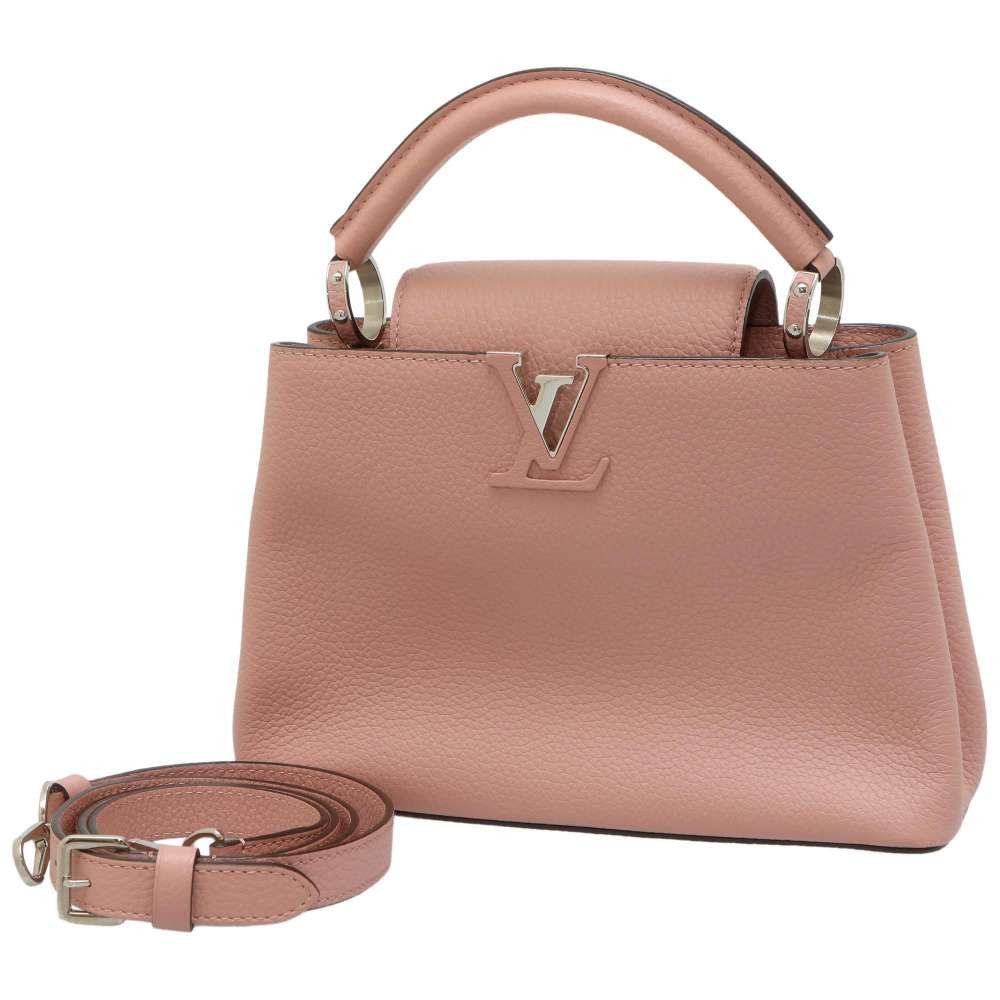 image of Louis Vuitton Handbag Taurillon Leather Capucines Bb Pink, Women's