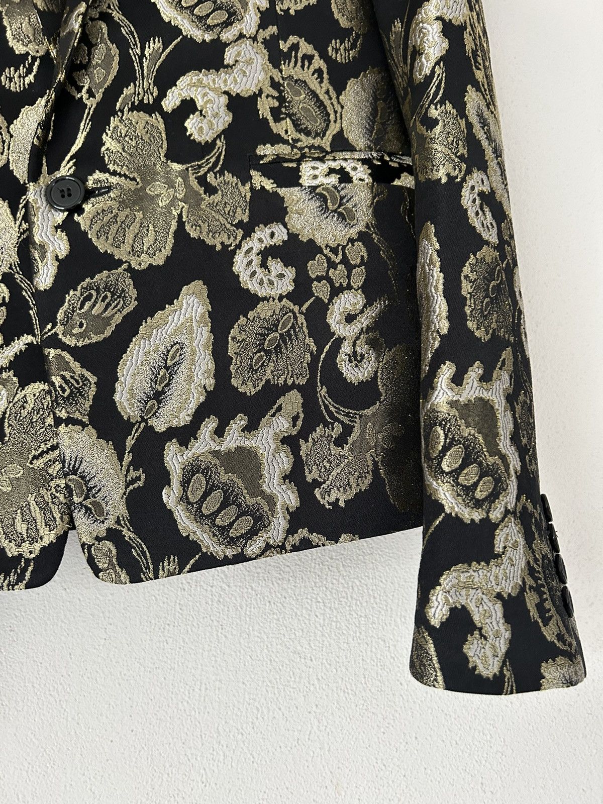 Saint Laurent Paris SS18 Floral Embroidered Blazer Jacket Size US S / EU 44-46 / 1 - 4 Thumbnail