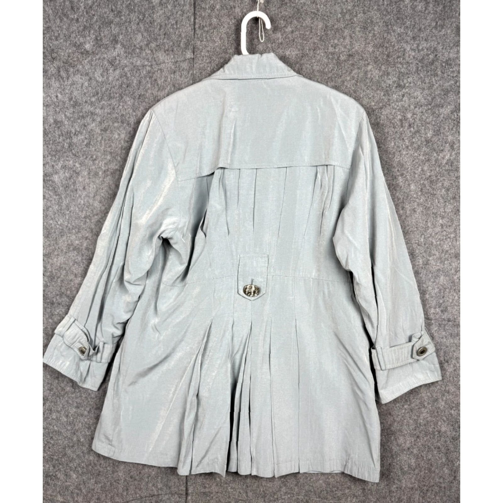 Lilly Pulitzer LILLY PULITZER Women's Trench Coat 8 Green Double Breasted Wool Lined Size M / US 6-8 / IT 42-44 - 5 Thumbnail