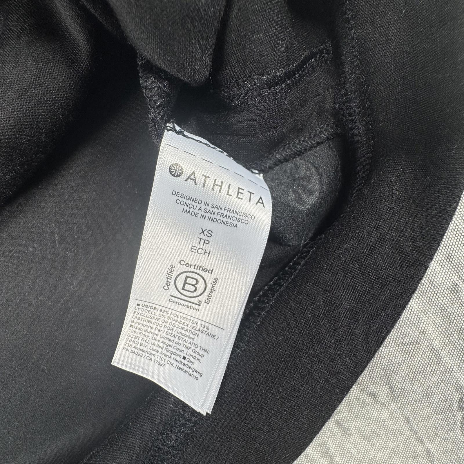 Other Athleta Dress Women's XS Black Front Zip Long Sleeve Size XS / US 0-2 / IT 36-38 - 3 Thumbnail