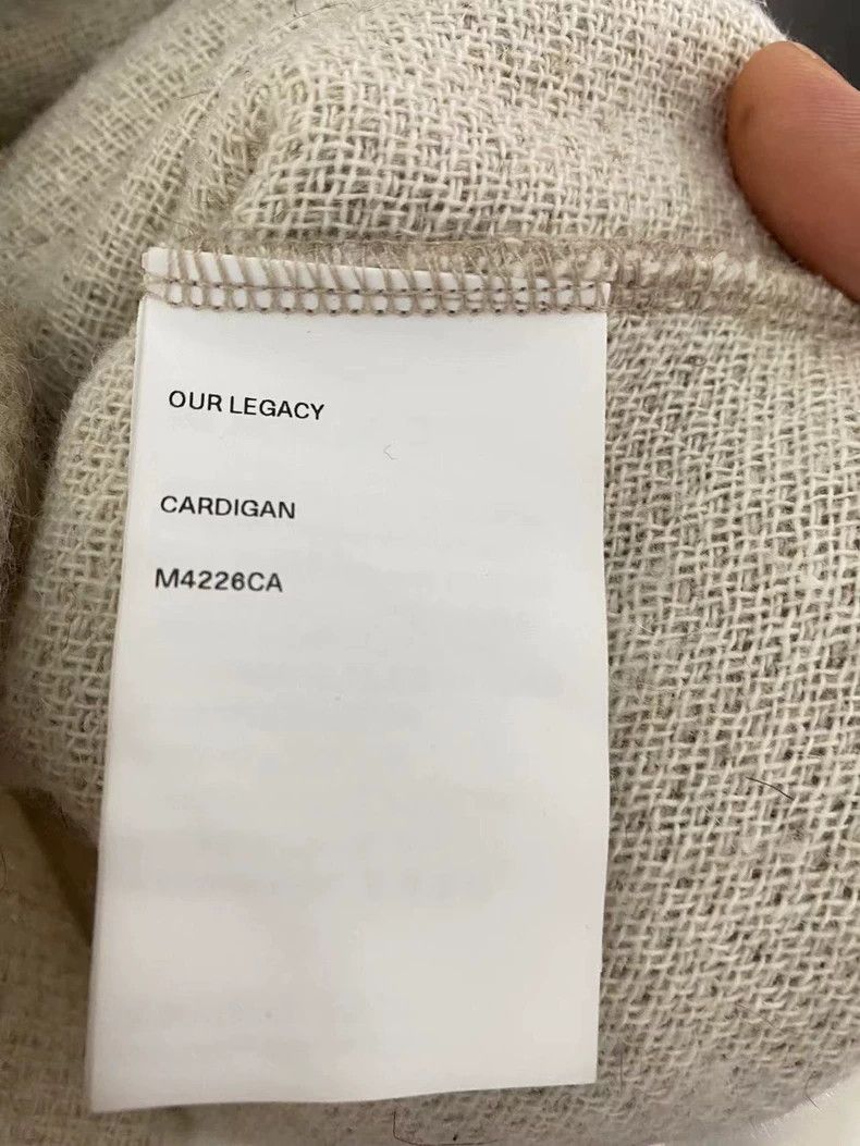 Our Legacy our legacyLight greyish white horsehair cardigan 2503-Nexta Size US M / EU 48-50 / 2 - 4 Thumbnail