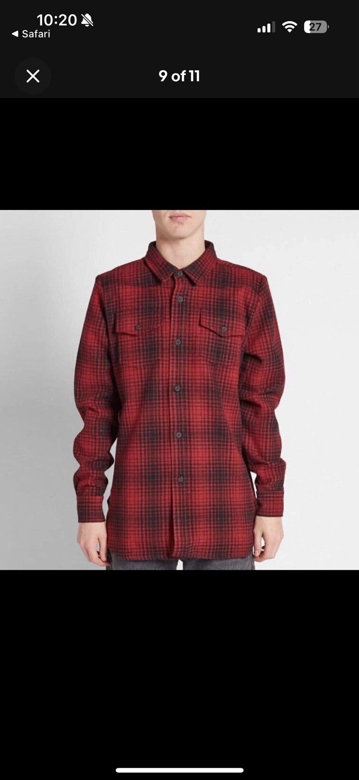 Off-White Offwhite red black tartan flannel shirt medium. Worn once Size US M / EU 48-50 / 2 - 6 Thumbnail