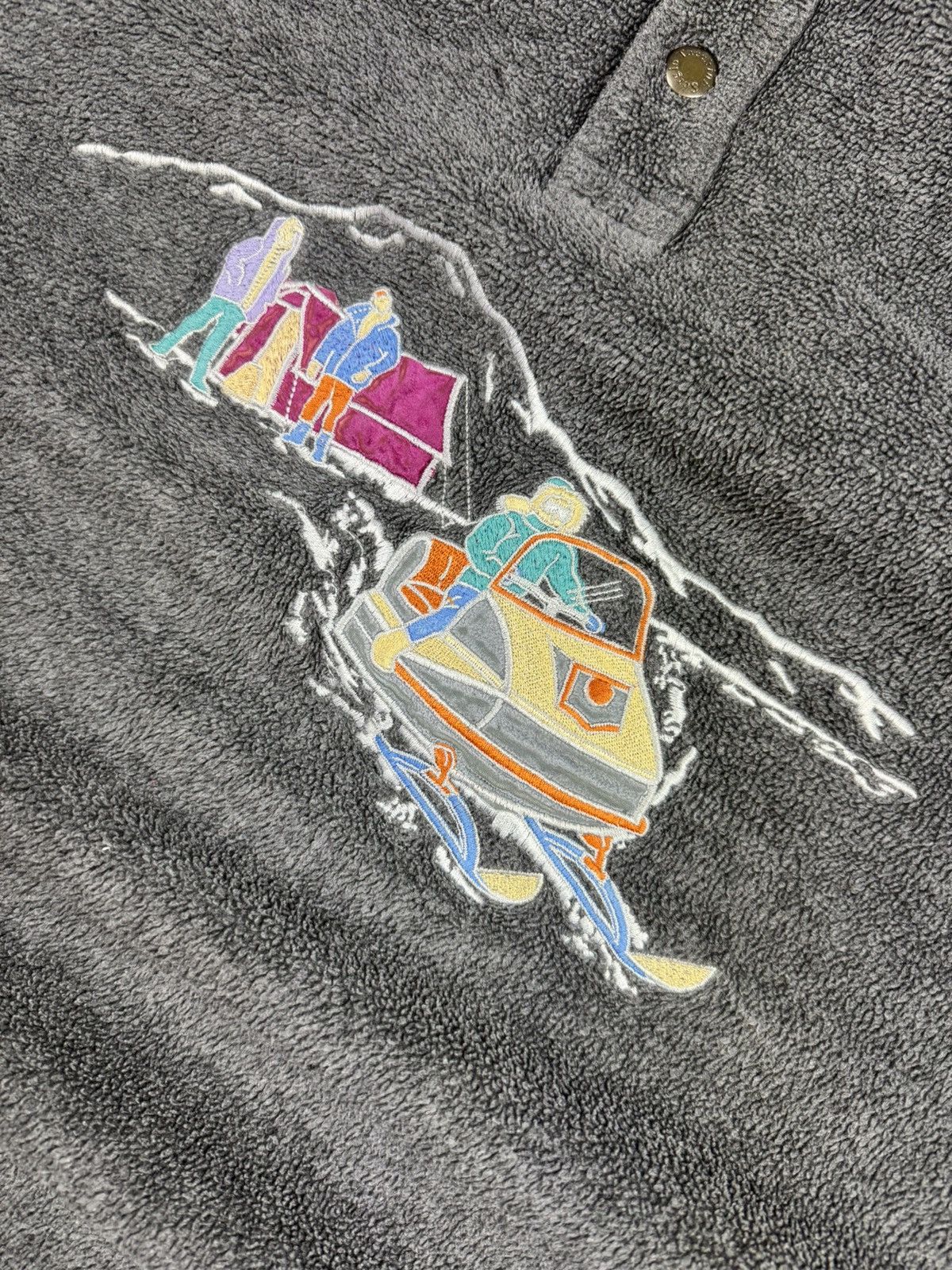 Sergio Tacchini × Vintage Vintage 90s Sergio Tachini embroidered graphic fleece sherpa Size US XXL / EU 58 / 5 - 6 Thumbnail