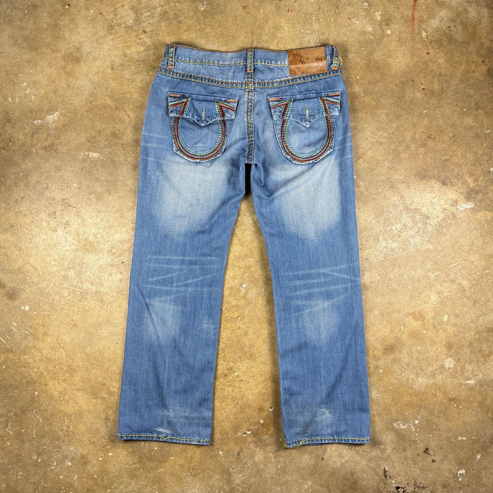 True Religion True Religion Jeans Men’s 40 Rainbow Stitch Straight Leg Size US 39 - 8 Thumbnail