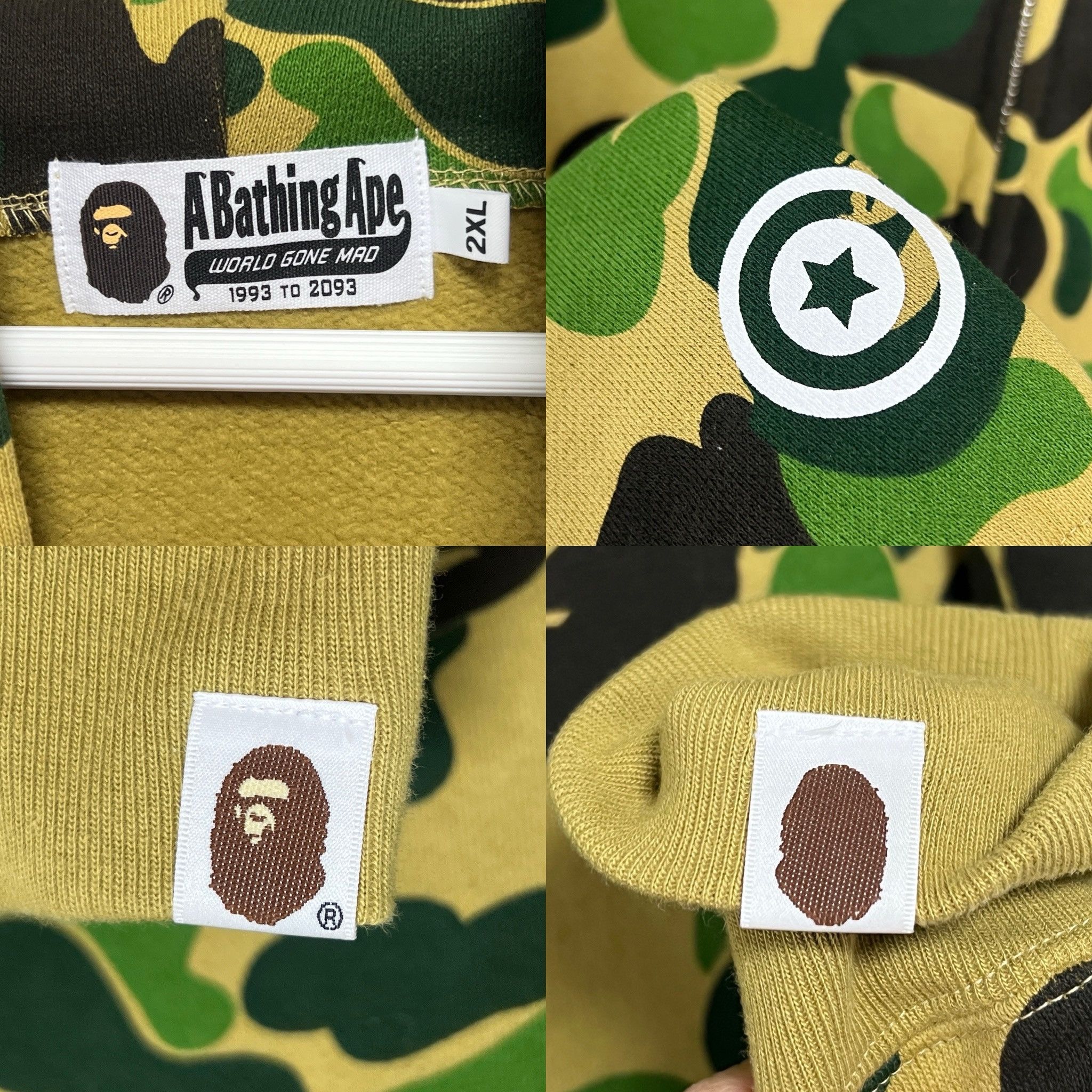Bape BAPE ABC Camo Tiger Full Zip Hoodie Army Green Size US XXL / EU 58 / 5 - 5 Thumbnail