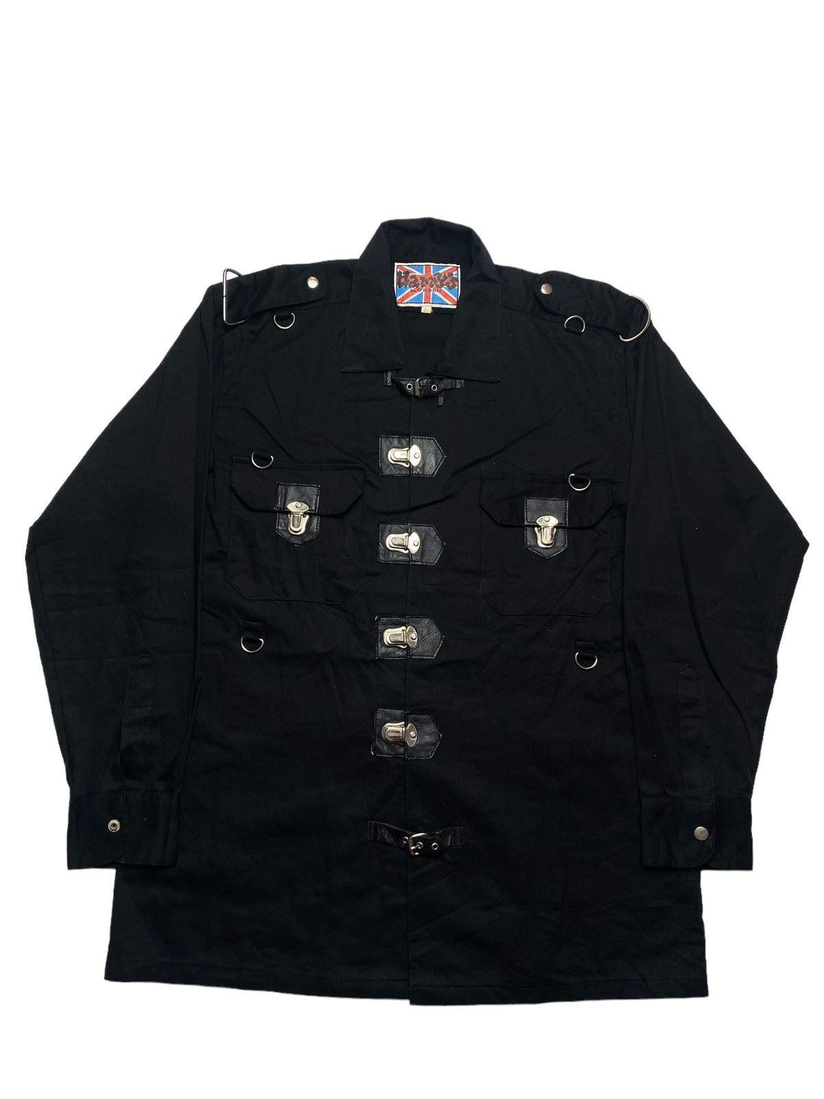 image of Avant Garde x Seditionaries 1980S Harry’S - Punk Clip Shirt in Black, Men's (Size Medium)