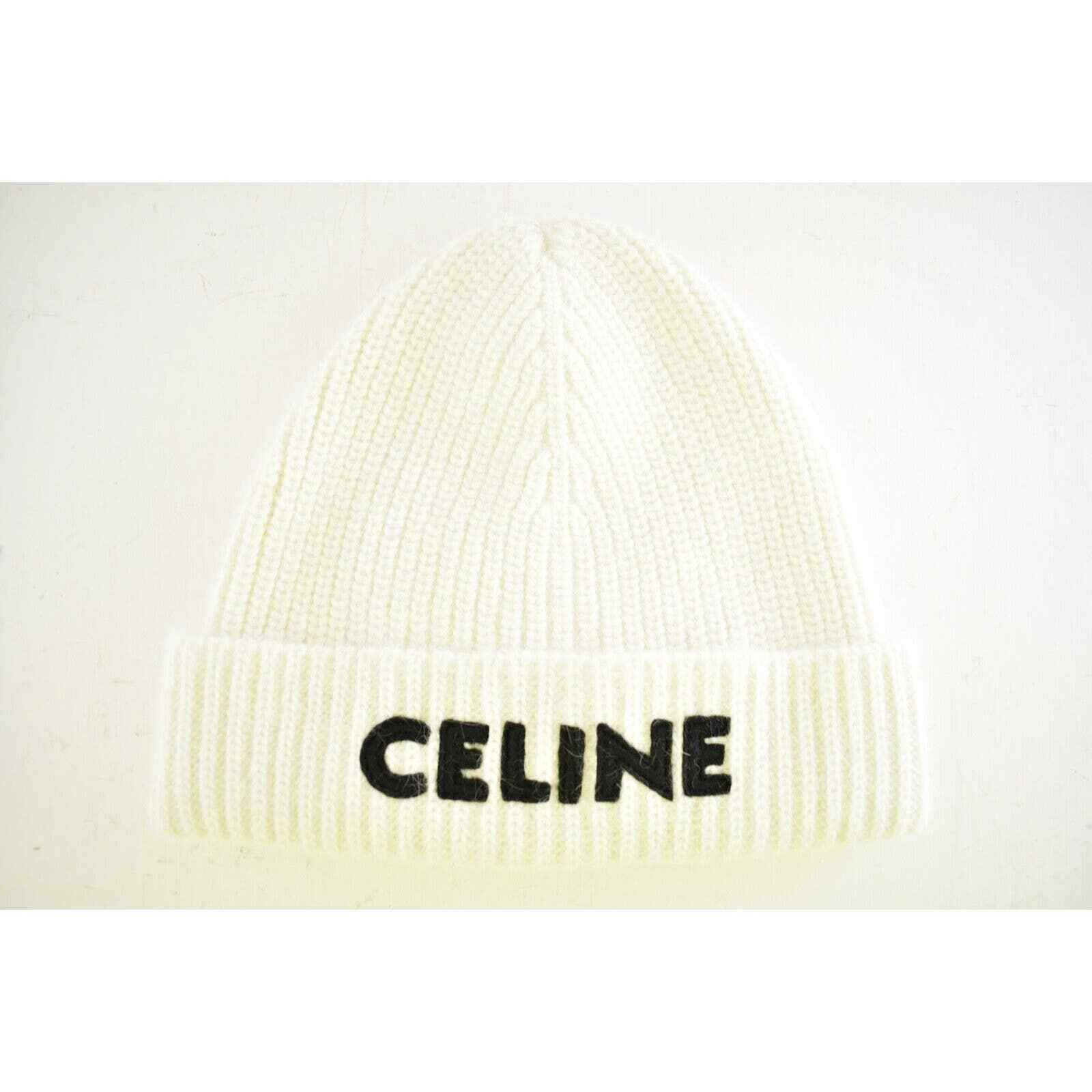 Celine Celine Paris Laine Knit Wool Embroidered Cap Winter Hat Size ONE SIZE - 4 Thumbnail