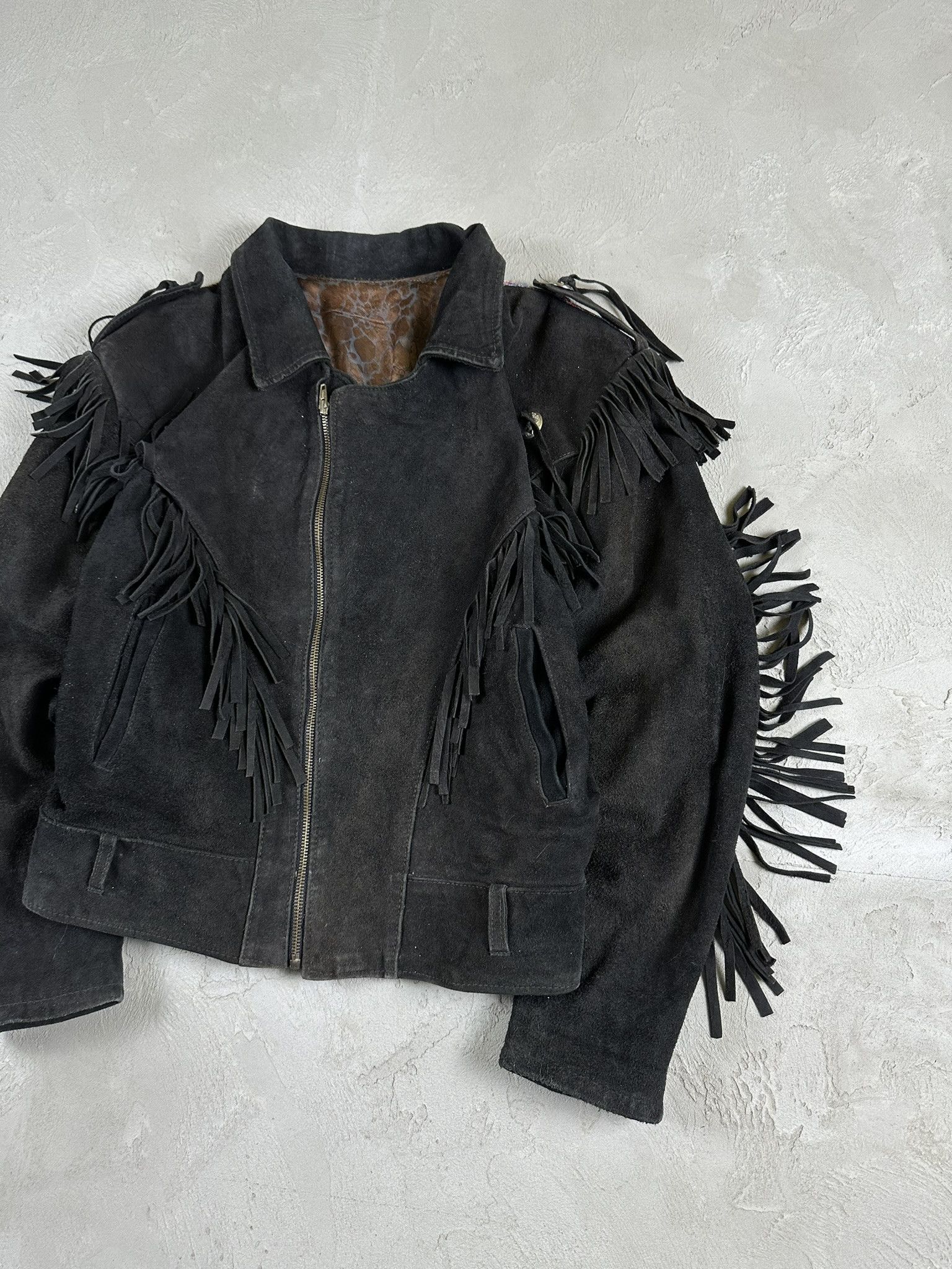 Genuine Leather Vintage Suede Avant Garde Cowboy Boxy Leather Jacket Size US M / EU 48-50 / 2 - 3 Thumbnail