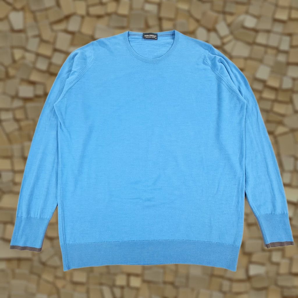 John Smedley John Smedley Jumper Blue XL 100% Wool Crew Neck Long Sleeve Pullover Mens Knit England Regular Slim? (Original says Regular) Size US XL / EU 56 / 4 - 1 Thumbnail
