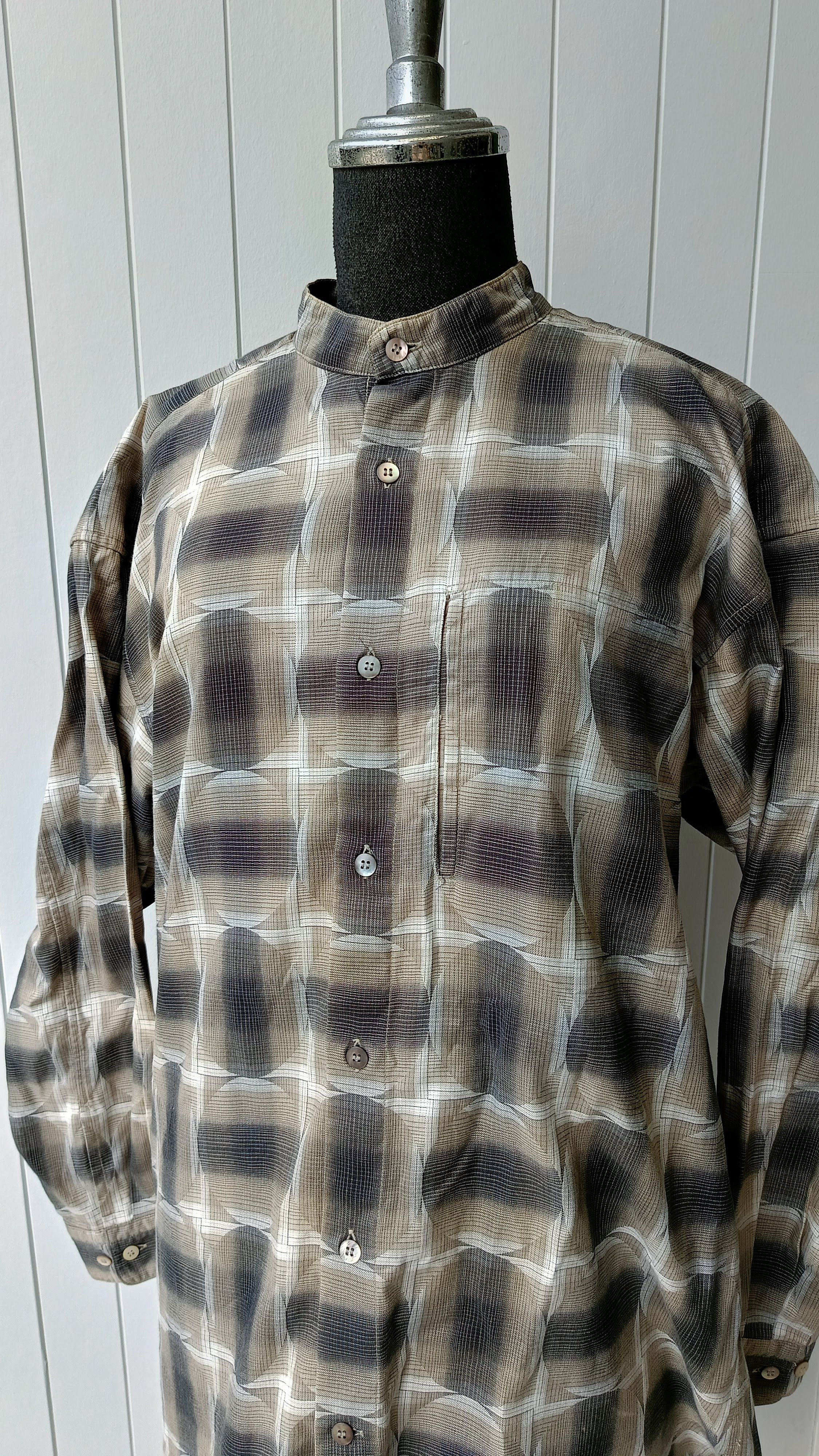 Issey Miyake Issey Miyake IM studio Japan geometric mandarin shirt VTG Size US M / EU 48-50 / 2 - 11 Thumbnail