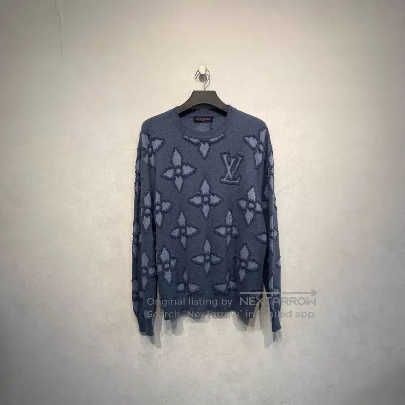 Louis Vuitton Louis Vuitton SS25 three-flower flocked sweater Size US XL / EU 56 / 4 - 1 Thumbnail