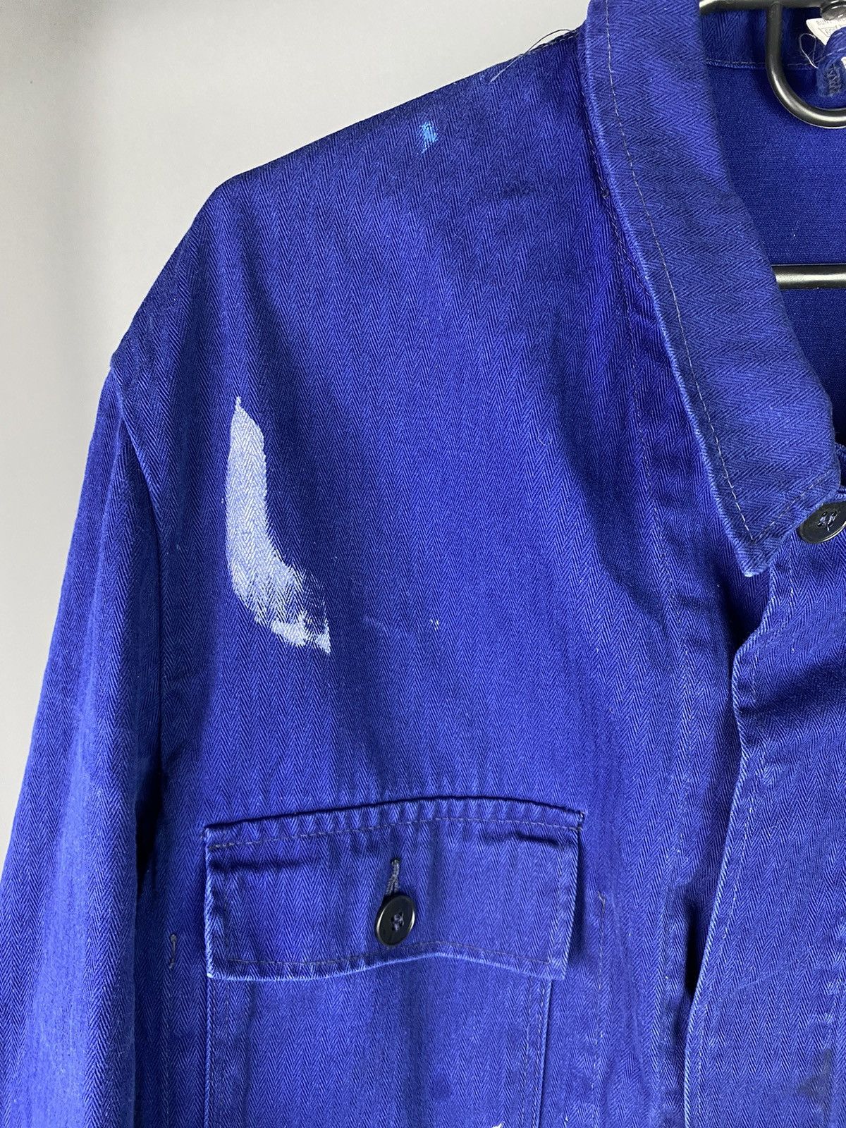 Le Laboureur × Vintage Vintage Workwear Blue Chore Jacket with Paint Marks Size US XL / EU 56 / 4 - 6 Thumbnail