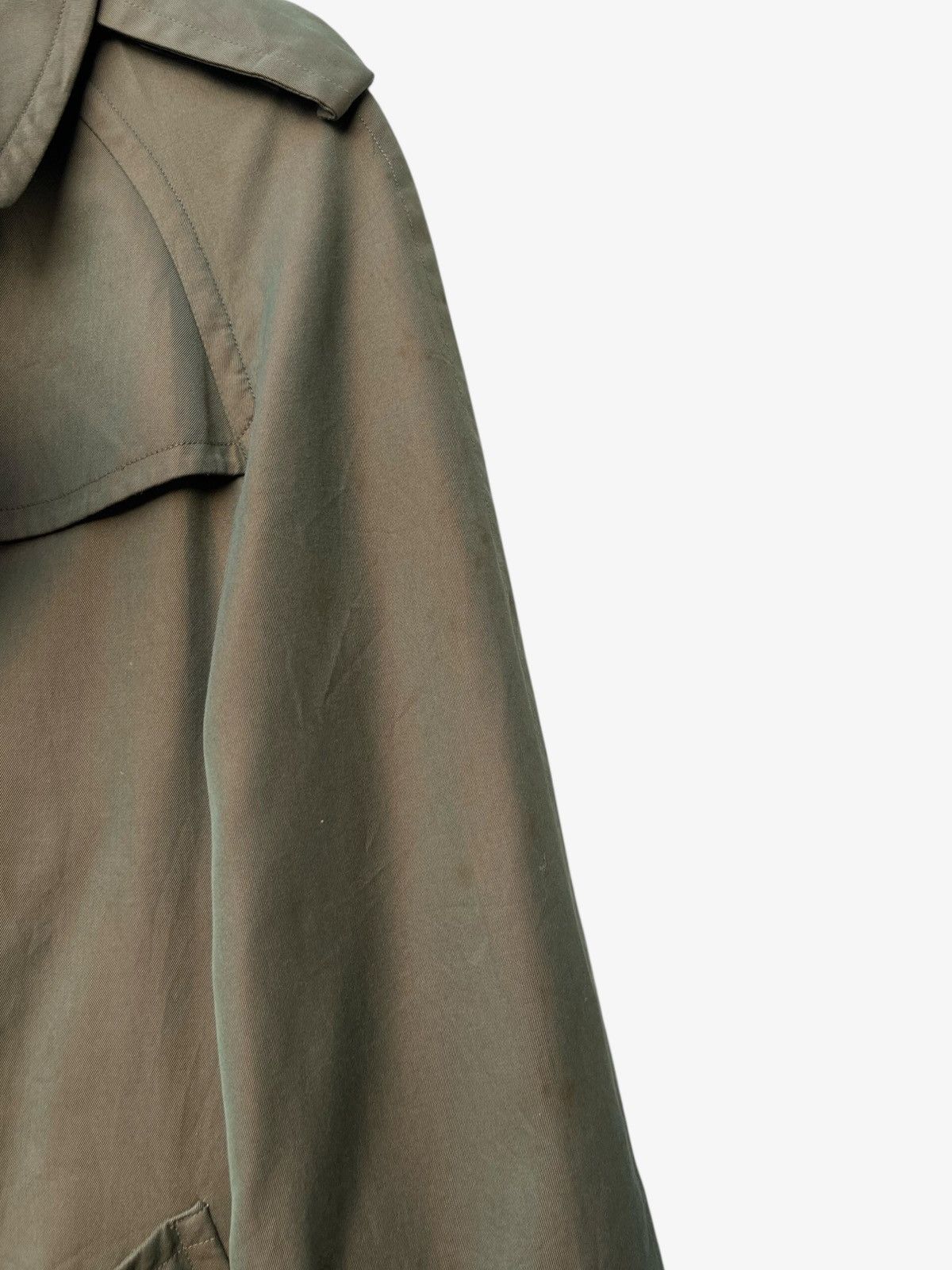 Burberry 80s/90s Burberrys Trench Coat Classic Double Breasted Olive Size S / US 4 / IT 40 - 15 Thumbnail