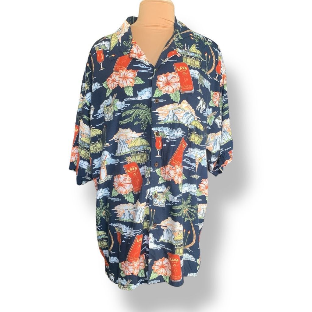 Big Dogs Vintage Big Dogs Lava Lounge Hawaiian Shirt Tropical Print C Size US XXL / EU 58 / 5 - 9 Thumbnail