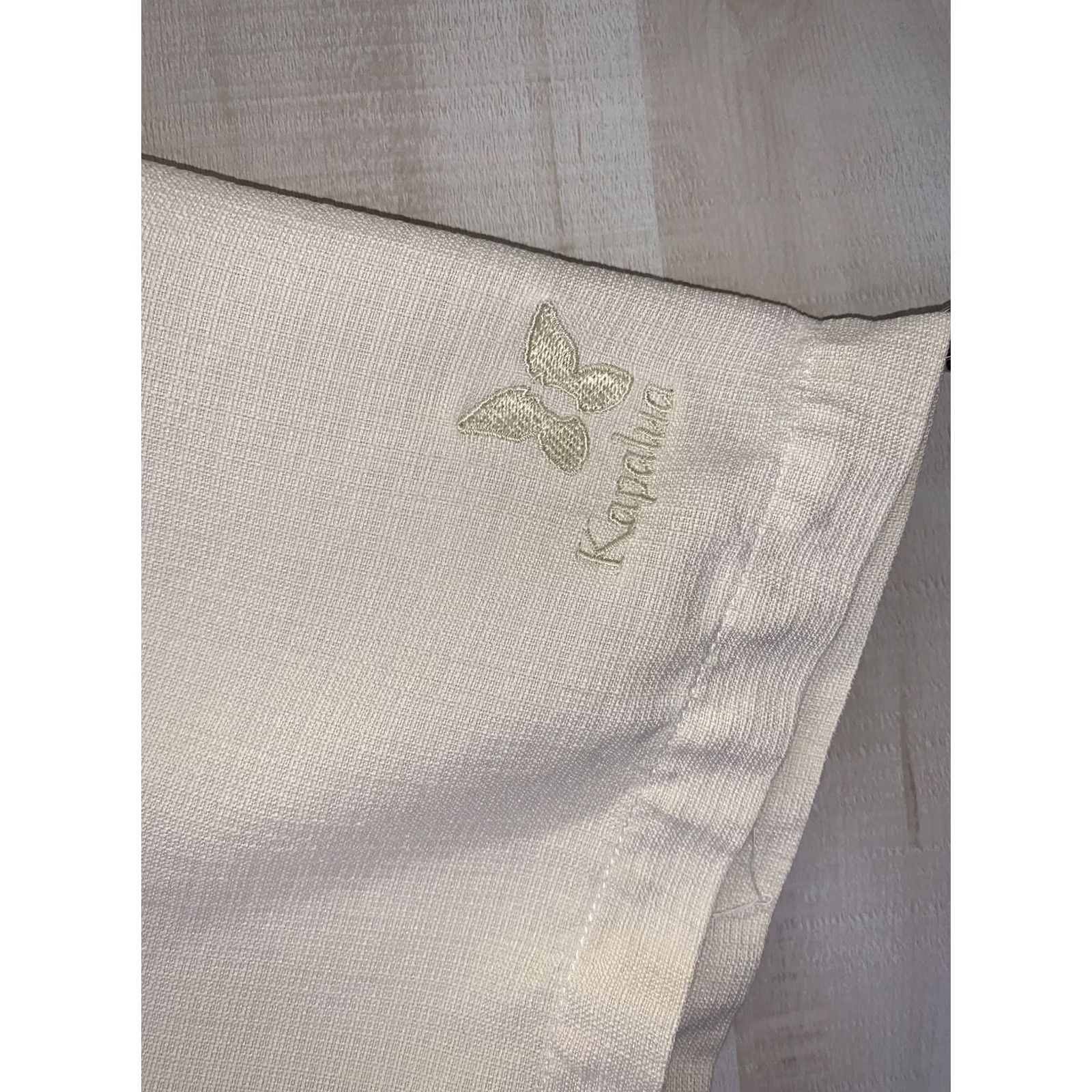 Tommy Bahama VINTAGE Tommy Bahama Shirt MENS L 100% Silk Embroidered Tropical Theme Beige Short Sleeve Button-Up Collared Size US L / EU 52-54 / 3 - 4 Thumbnail