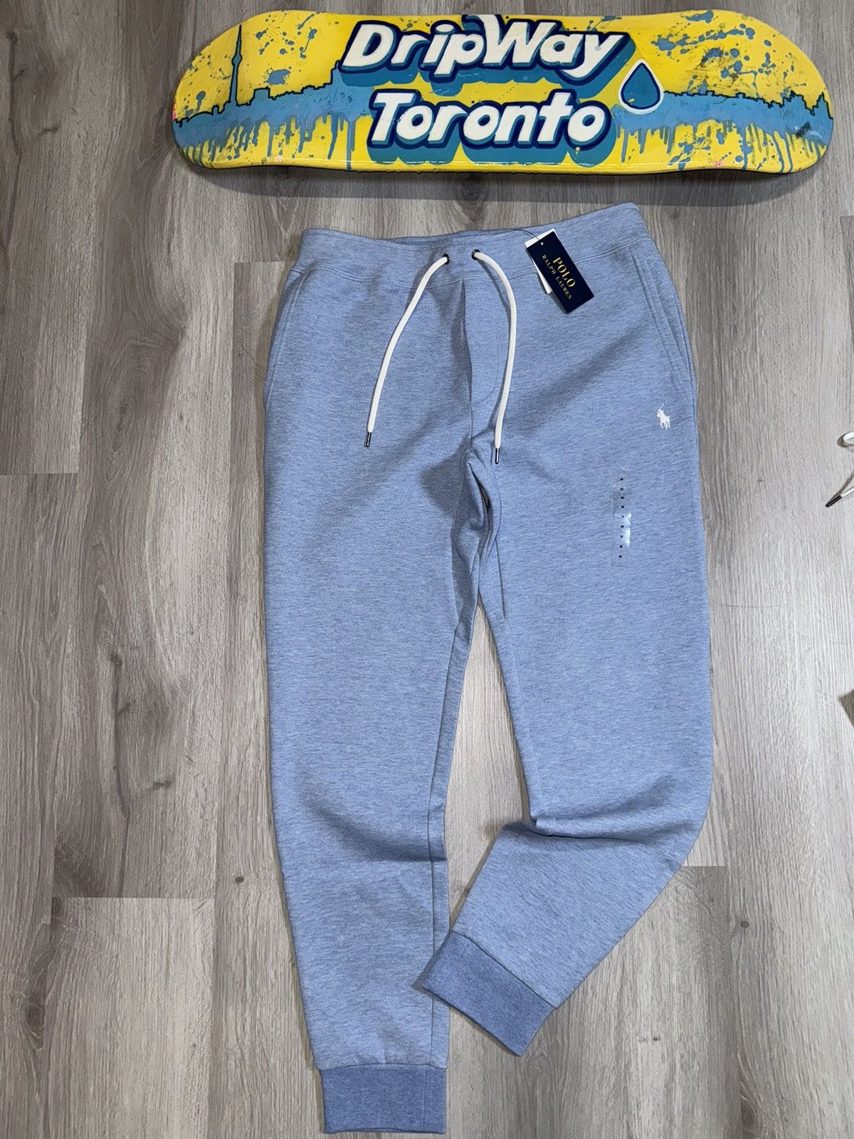 Polo Ralph Lauren Baby blue Polo Raph Lauren double knit fleece sweatpants Size US 32 / EU 48 - 1 Thumbnail