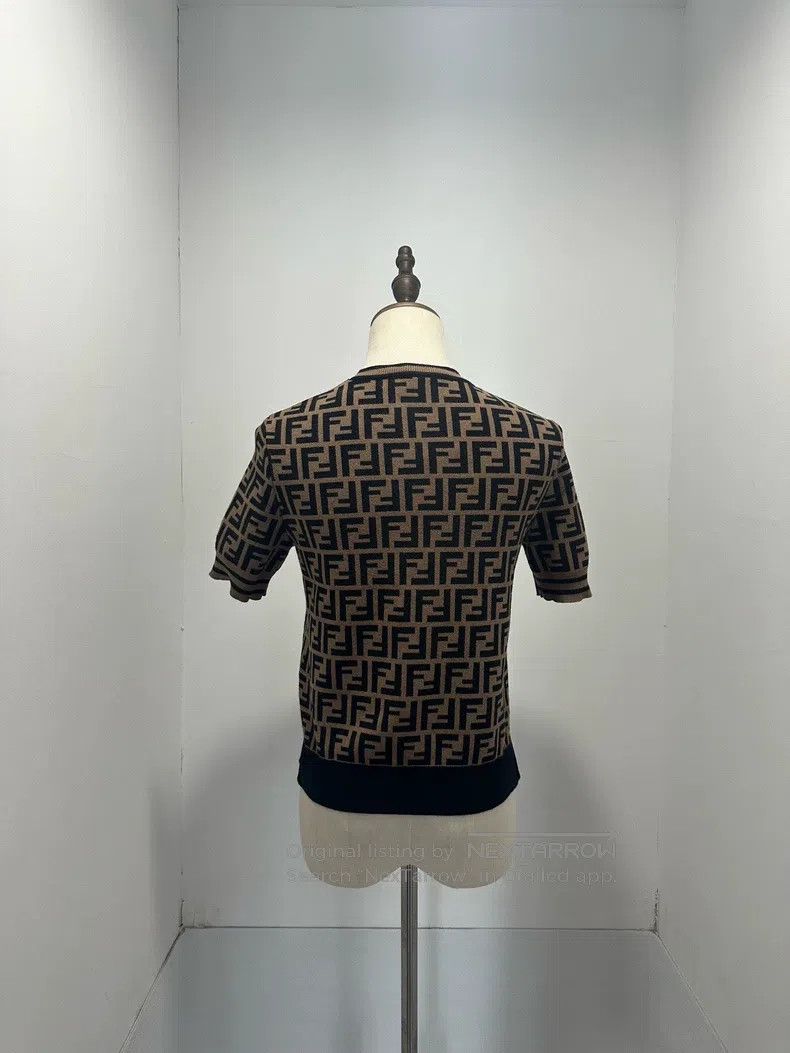 Other Fendi FF Full Print Knit Short Sleeve Shirt Size XS / US 0-2 / IT 36-38 - 2 Thumbnail