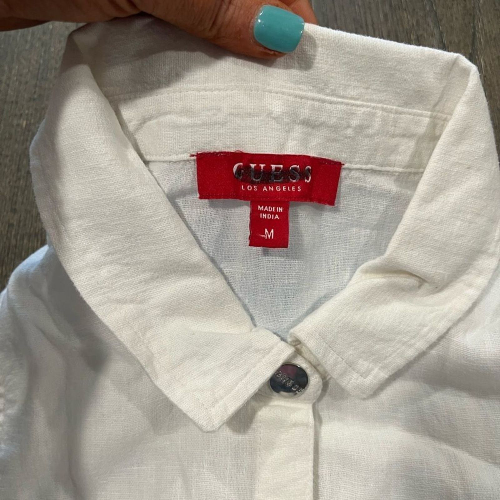 Guess NWOT Guess Los Angeles Collared Utility Tie Waist Dress Size M / US 6-8 / IT 42-44 - 4 Thumbnail