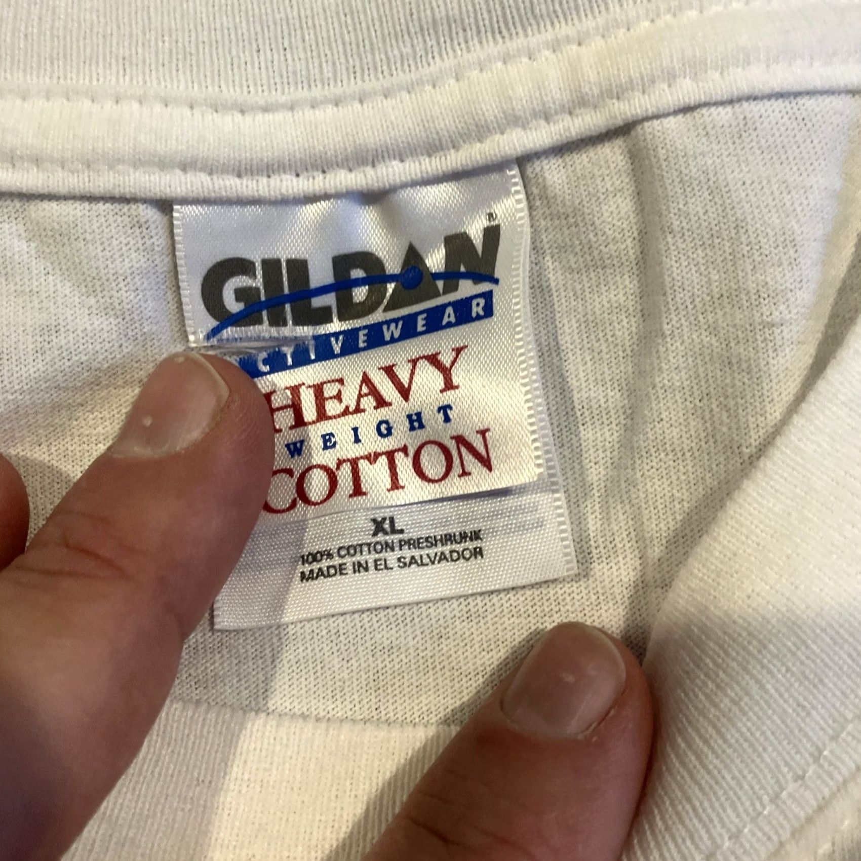 Gildan VINTAGE Gildan Heavy Cotton T-Shirt Boston Sucks Red Sox XL White Men Short Sleeve Crew Neck Logo Graphic Size US XL / EU 56 / 4 - 3 Thumbnail