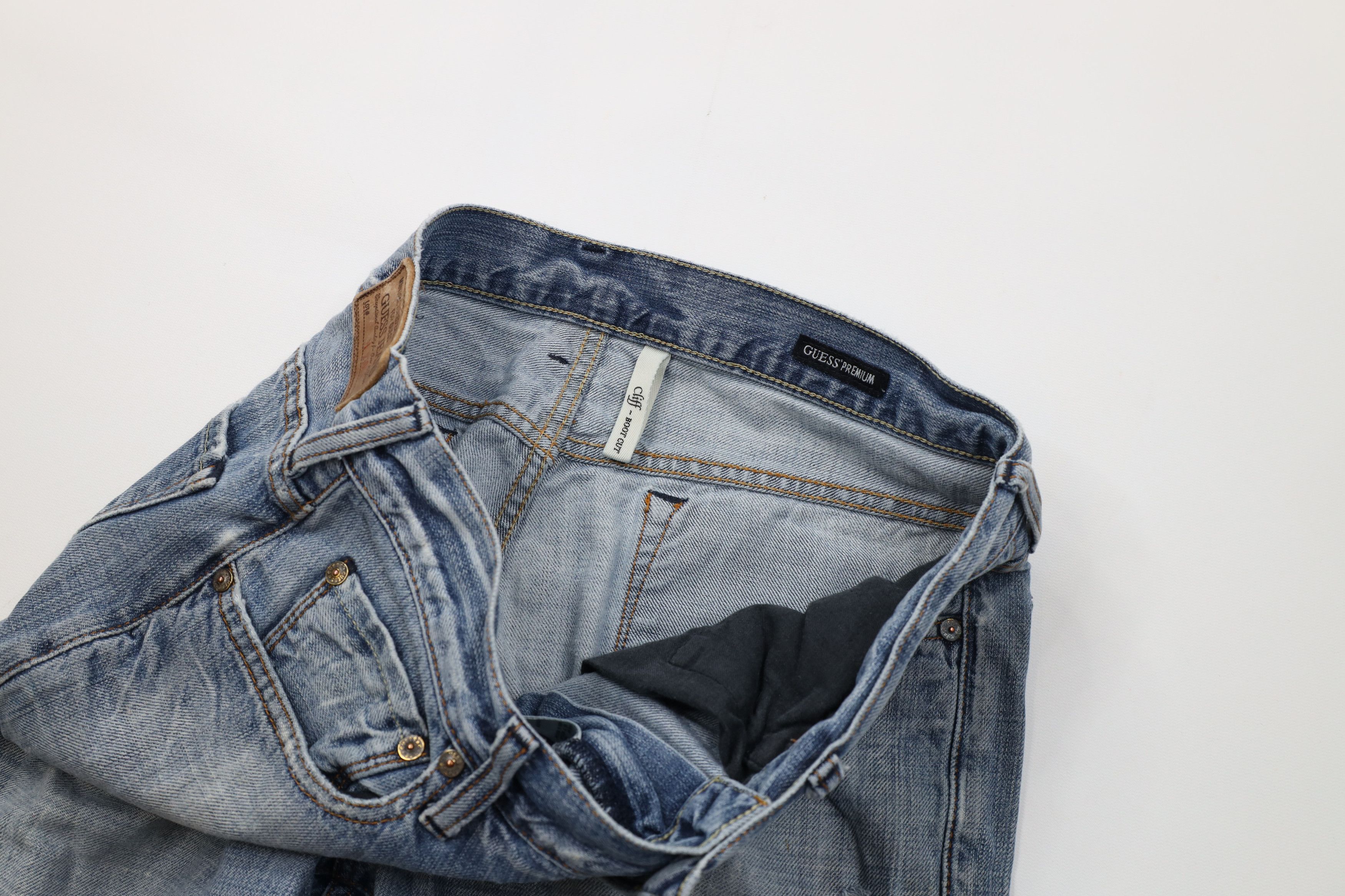 Guess Vintage Y2K Guess Wide Leg Bootcut Denim Jeans Blue Cotton Size US 32 / EU 48 - 9 Thumbnail