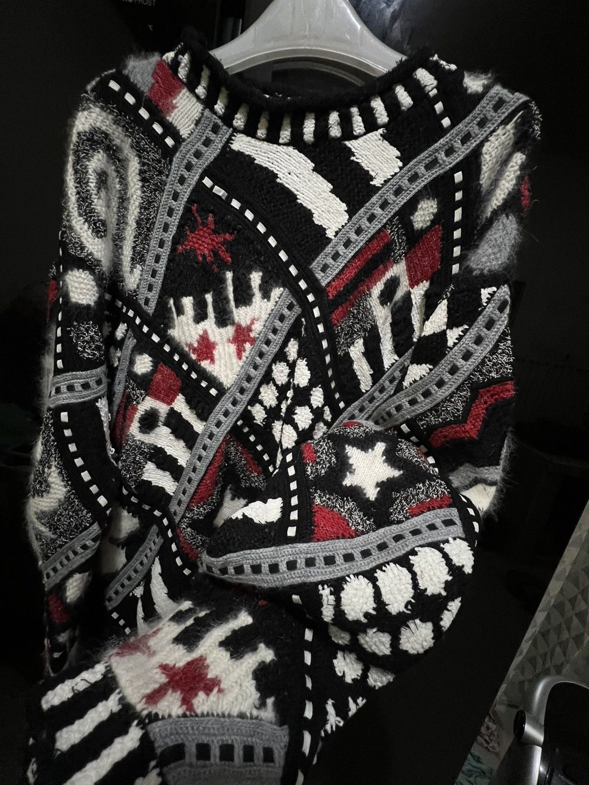 Yoshiyuki Konishi Archive Rare Artwork Yoshiyuki Konishi 3D Hand Knit Size US L / EU 52-54 / 3 - 14 Thumbnail