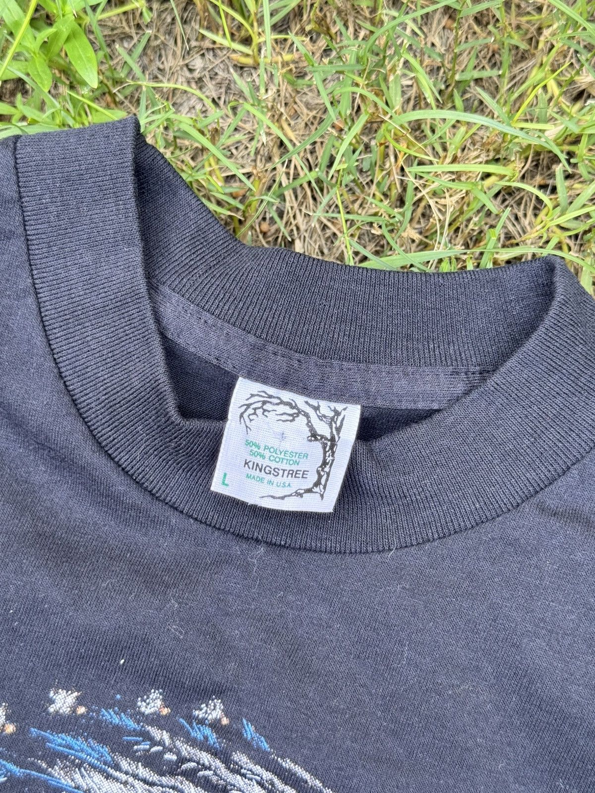 Vintage 1991 vintage black Trinity Indian Chief cotton t-shirt Size US L / EU 52-54 / 3 - 6 Thumbnail