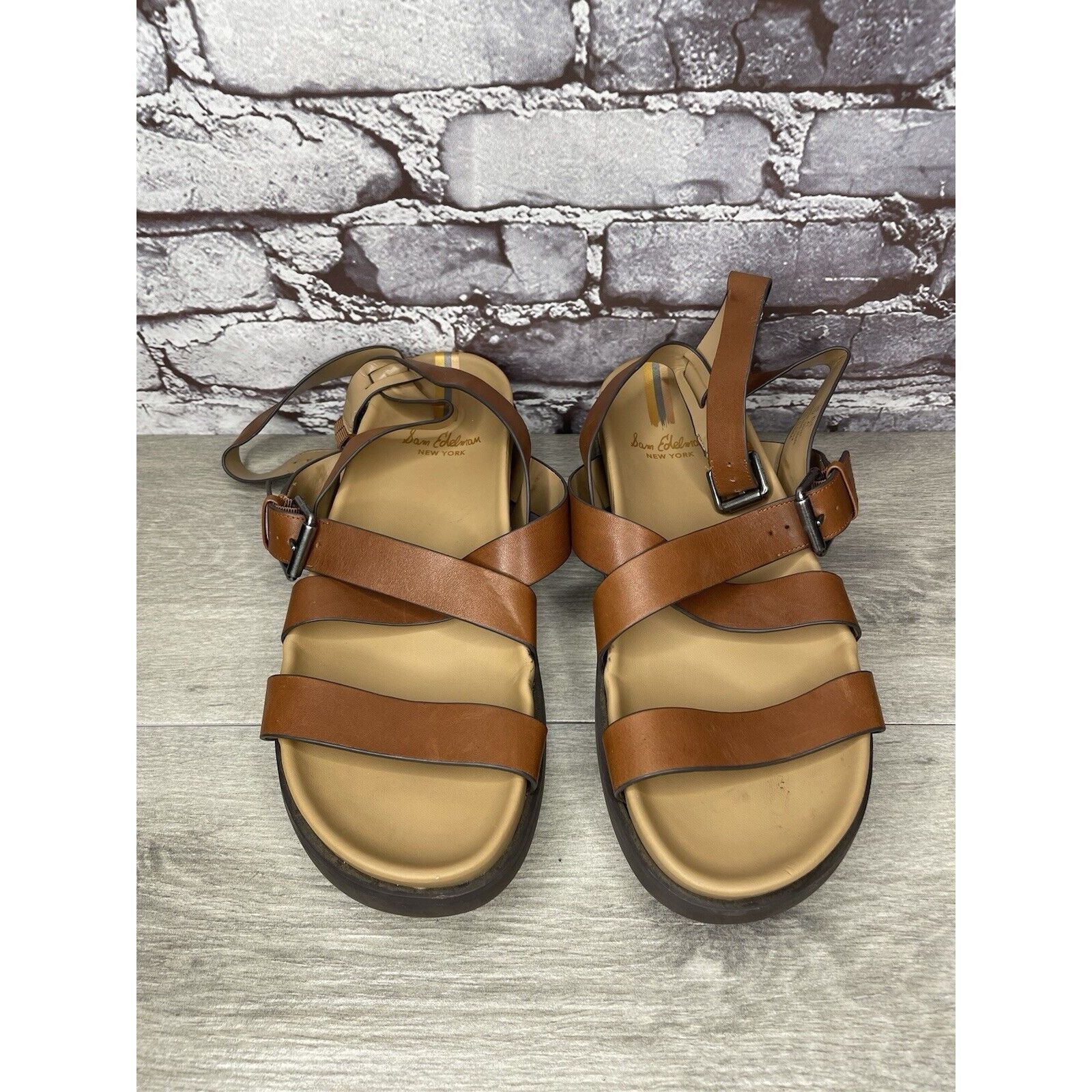 Sam Edelman Sam Edelman Eleanora Brown Leather Lug Sole Strap Sandals Wo Size US 11 / IT 41 - 15 Thumbnail