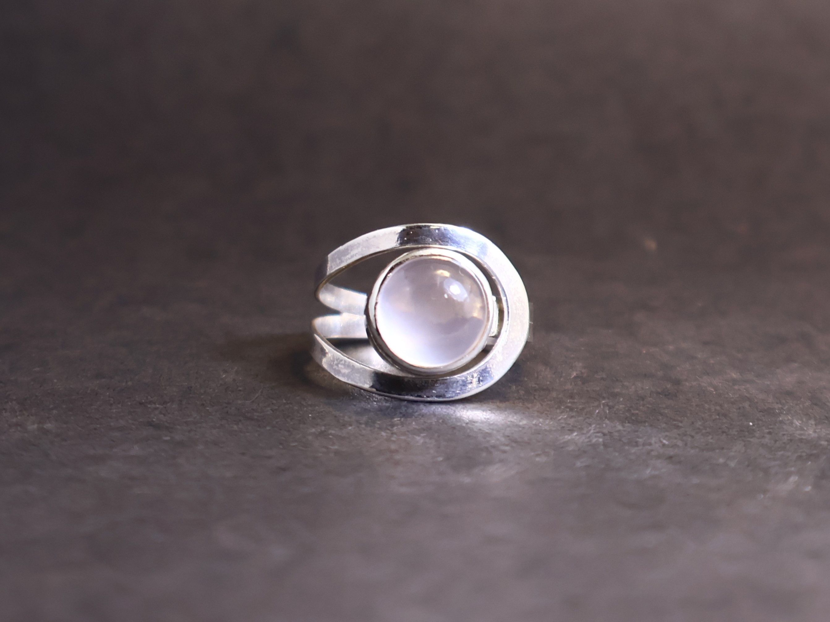 Handmade Rose Quartz Ring, 925 Sterling Silver, Handmade Women Ring, Size ONE SIZE - 1 Thumbnail