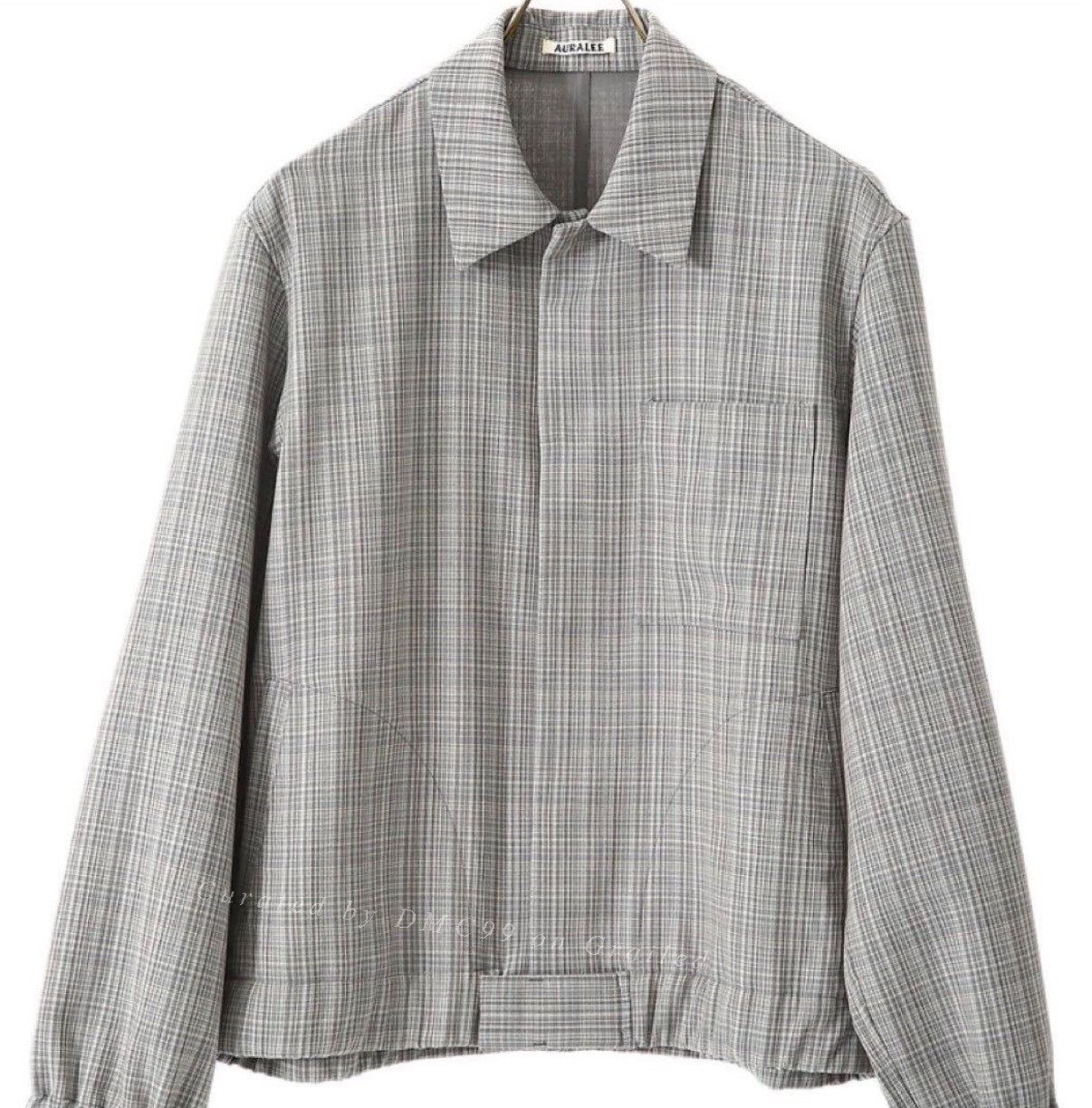 Auralee Double Face Check Zip Blouson | Grailed