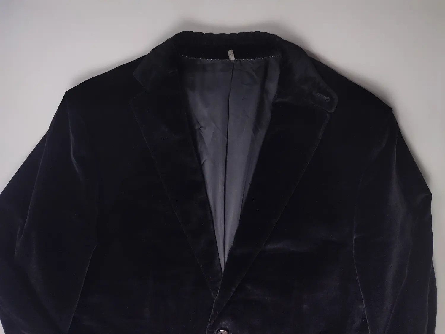 Hugo Boss Hugo Boss Leather Sleeve Velour Blazer Vintage Size 38R - 10 Thumbnail