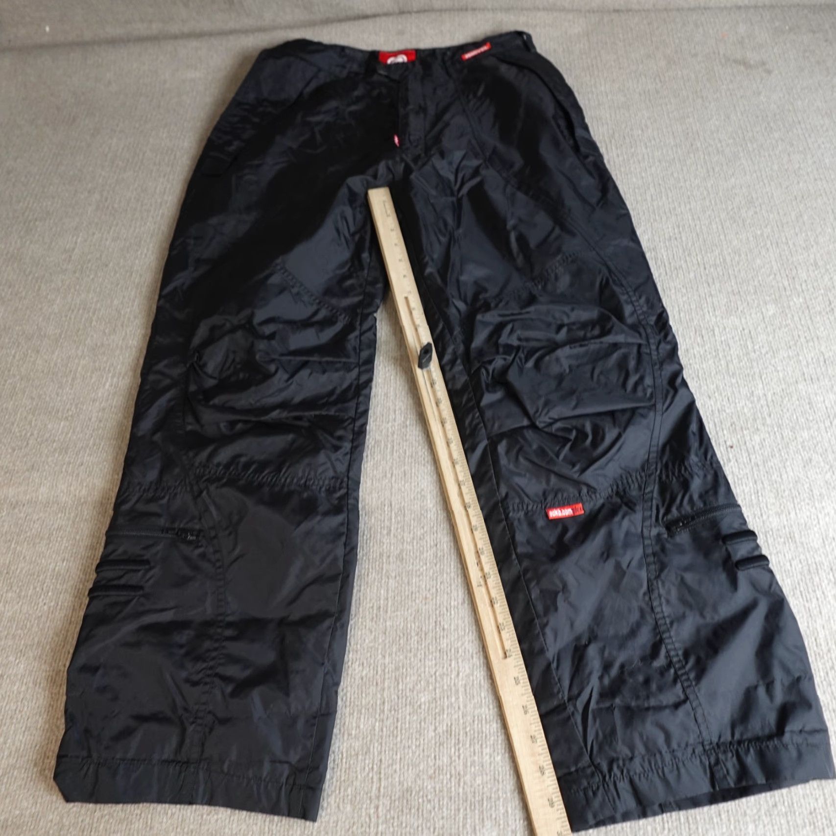 Ecko Unltd. VINTAGE Ecko Unltd. Pants Mens 30 Black Nylon Marvel 2000 Y2K Wide Leg Track Pants Straight Leg Regular Mens Black Nylon 30" Waist Vintage Size US 30 / EU 46 - 2 Thumbnail