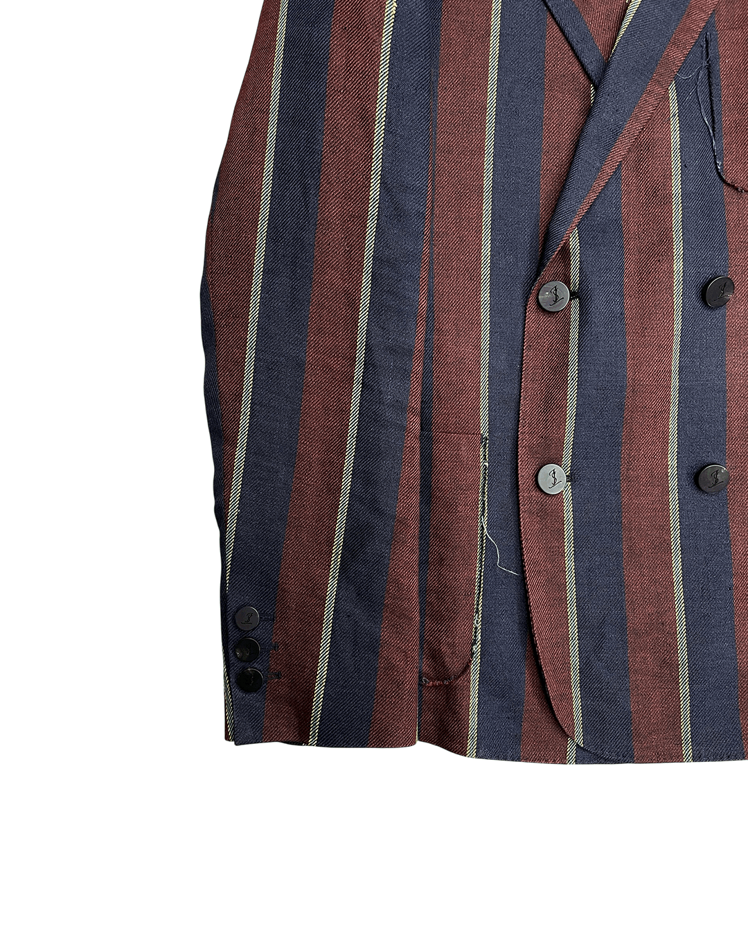 JOHN LAWRENCE SULLIVAN John Lawrence Sullivan Striped Linen Blazer Size XXS / US 00 / IT 34 - 7 Thumbnail
