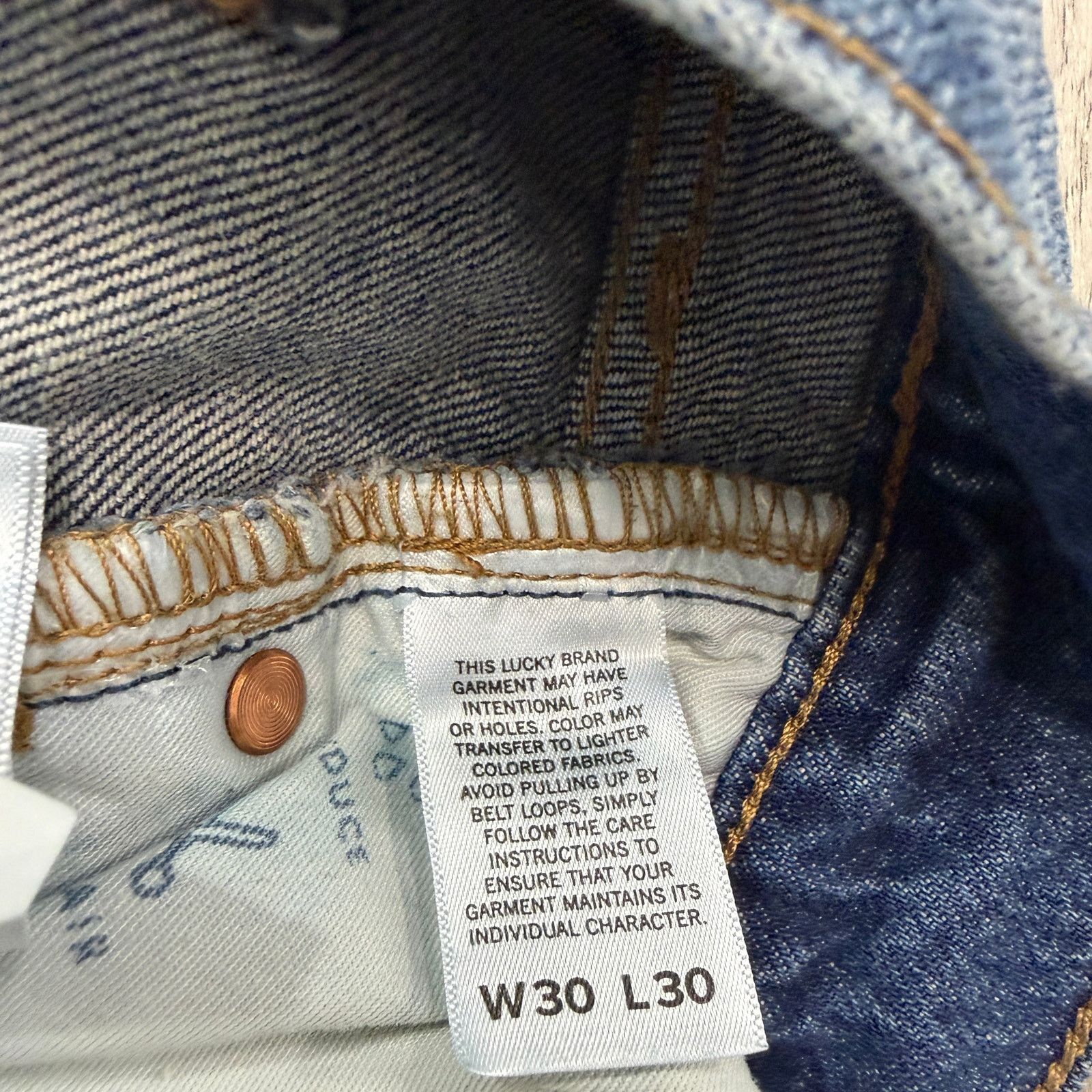 Lucky Brand Lucky Brand 363 Vintage Straight Jeans Men's 30x30 Blue Size US 30 / EU 46 - 6 Thumbnail
