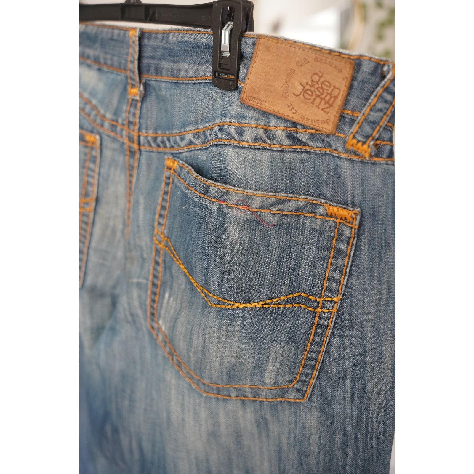 True Religion RARE Y2K Omavi Denim – Frayed Baggy Jeans w/ Heavy Stitch Size US 38 / EU 54 - 3 Thumbnail