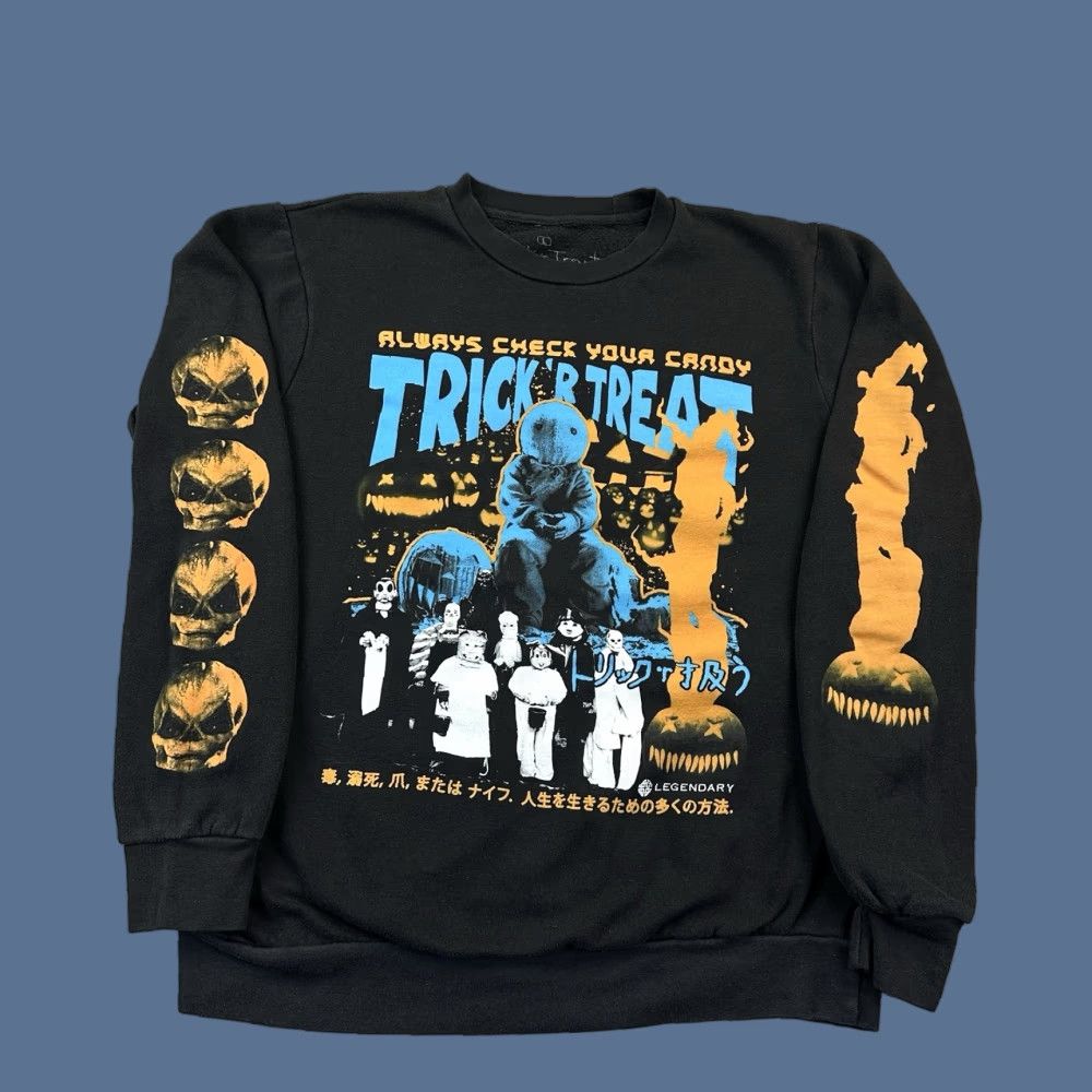 Ripple Junction Trick r Treat Sweatshirt Mens Large Black Sam Horror Halloween Crewneck Pullover Size US L / EU 52-54 / 3 - 1 Thumbnail