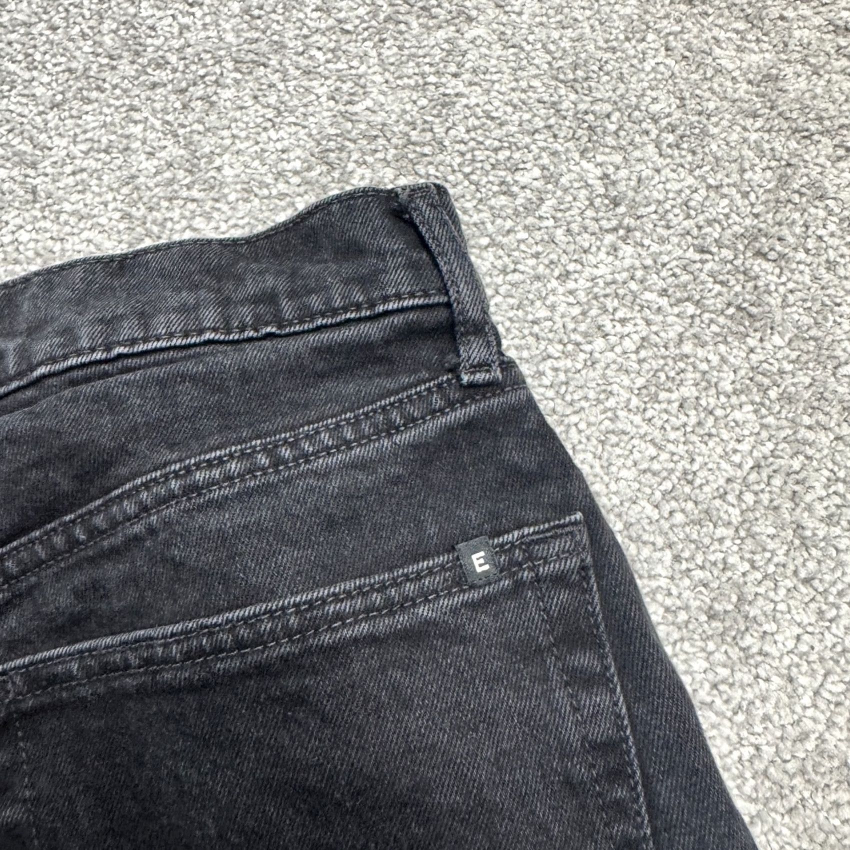 Levi's Everlane The Original Cheeky Cropped Denim Jeans Womens 27 Black Organic Cotton Jeans Size 27" / US 4 / IT 40 - 6 Thumbnail