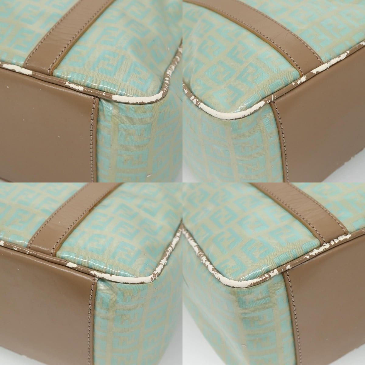 Fendi FENDI Zucchino Canvas Hand Bag Coated Canvas Peppermint Gold Size ONE SIZE - 10 Thumbnail