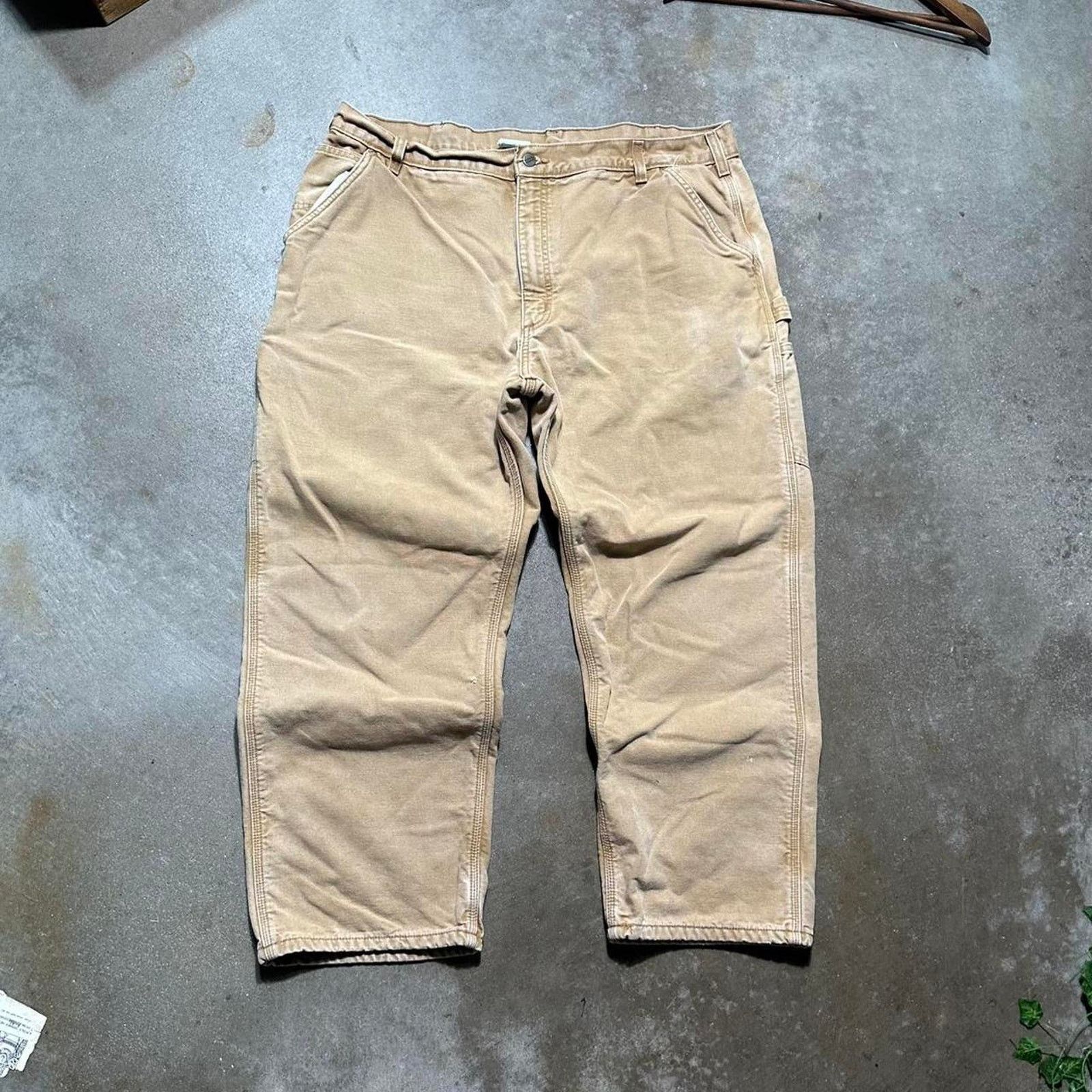 Carhartt Vintage Carhartt Tan Blanket Flannel Lined Carpenter Pants Size US 42 / EU 58 - 3 Thumbnail