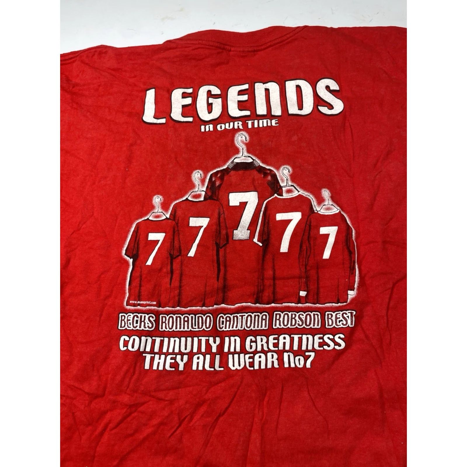 Gildan VINTAGE Manchester United Eric Cantona Legends T Shirt #7 Soccer Futbol Mens XL Size US L / EU 52-54 / 3 - 8 Thumbnail